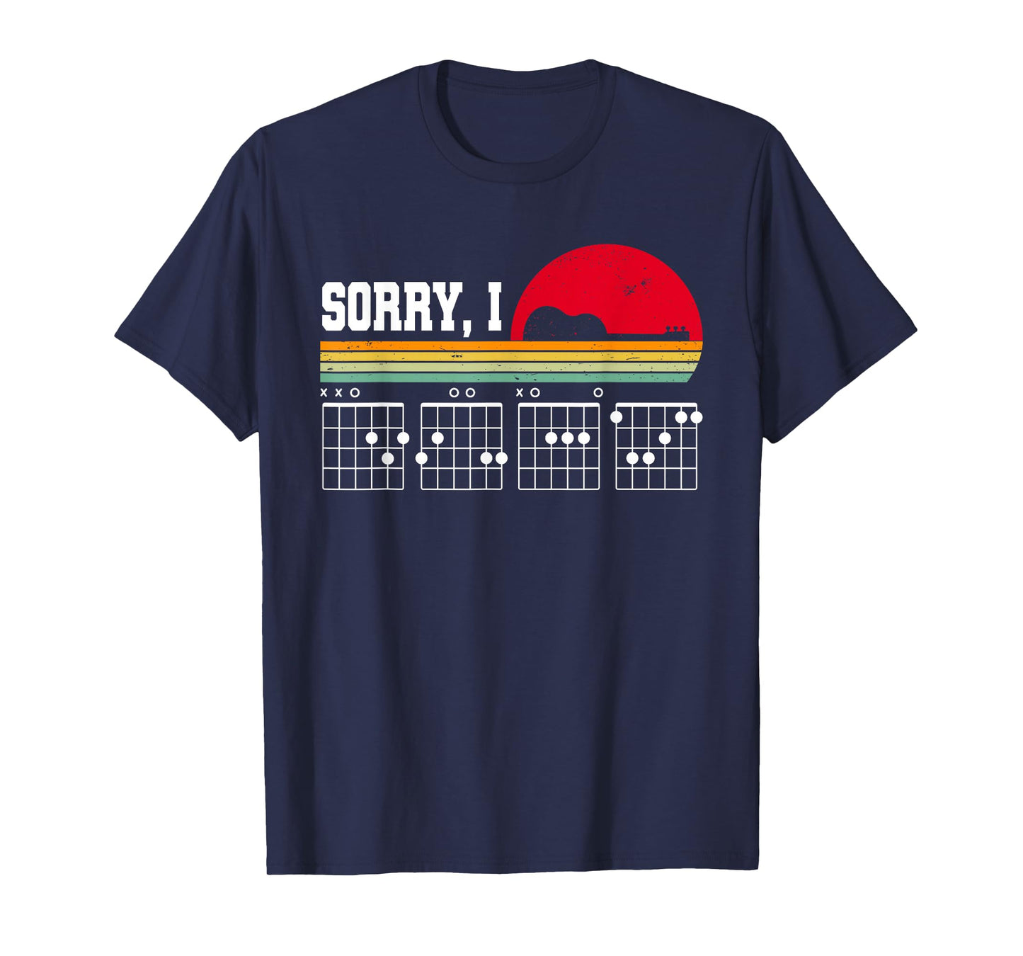 Sorry I DGAF Hidden Message Guitar T-Shirt