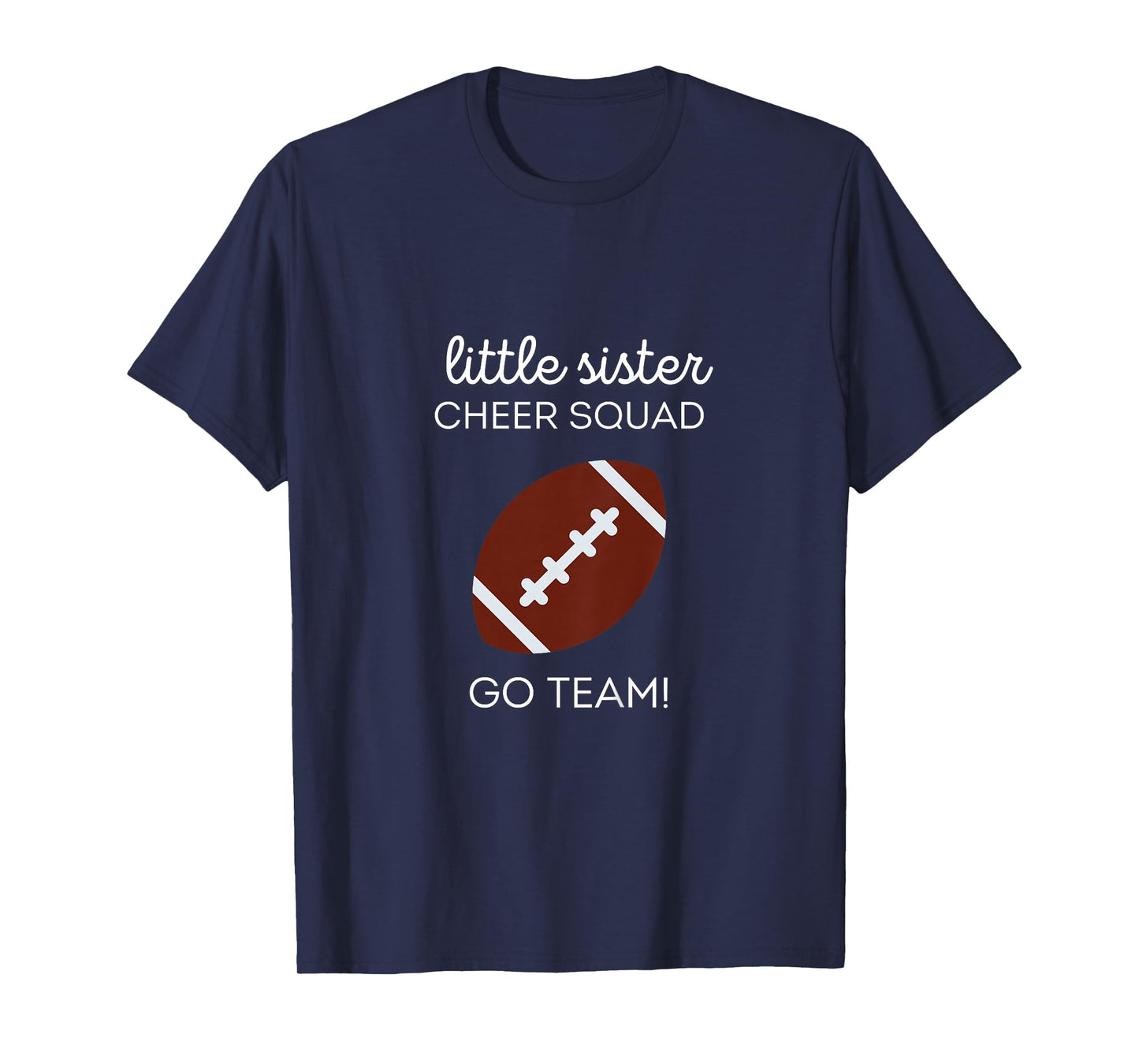 Kids Little Sister Cheer Squad Football Tee T-Shirt