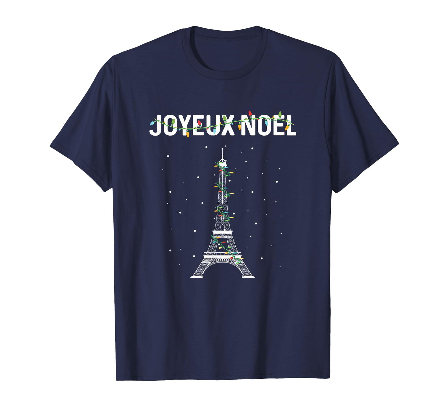 Joyeux Noel French Paris Eiffel Tower Christmas T-Shirt