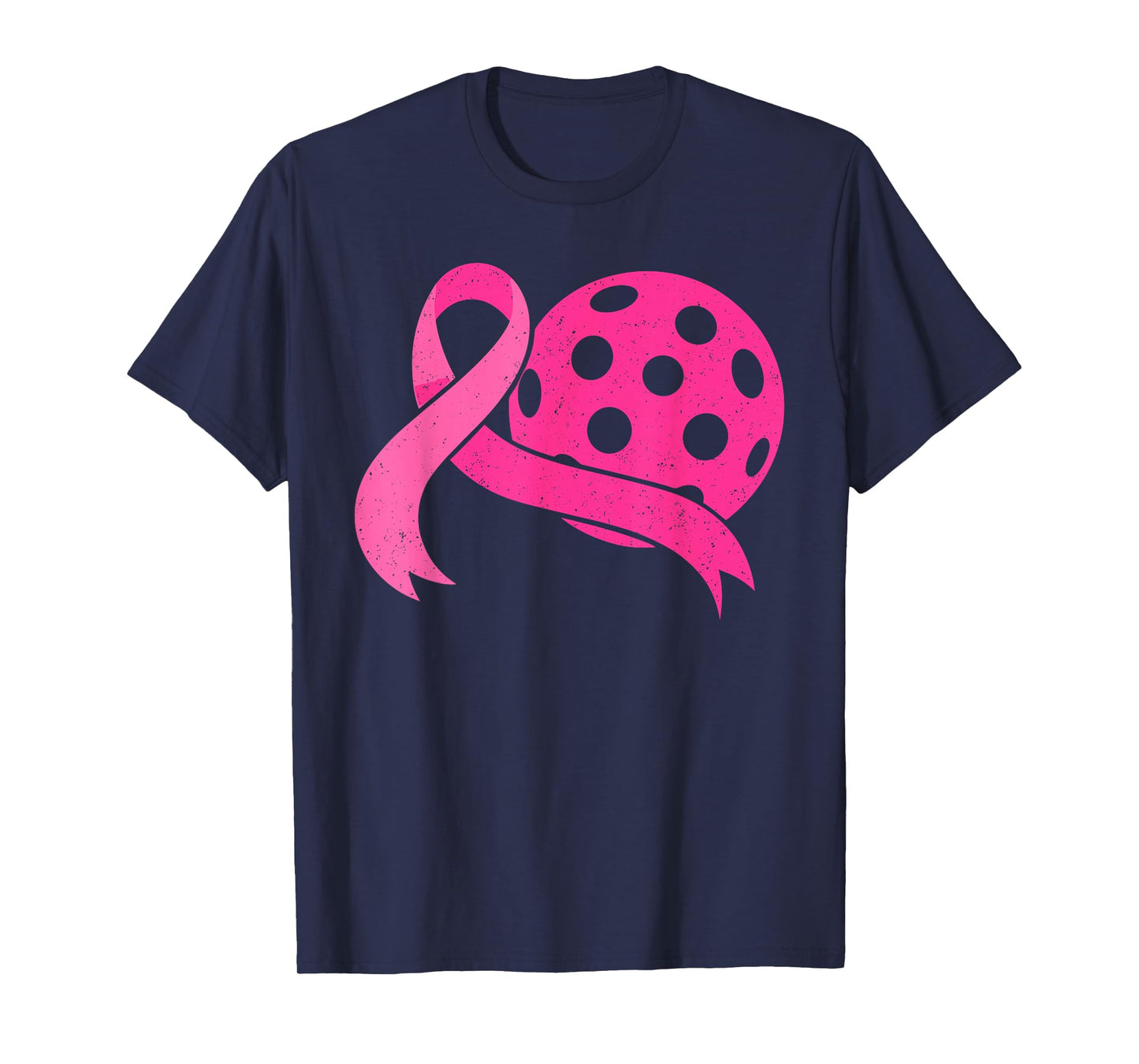 Dink For Pink Breast Cancer Awareness Pickleball Pink Ribbon T-Shirt