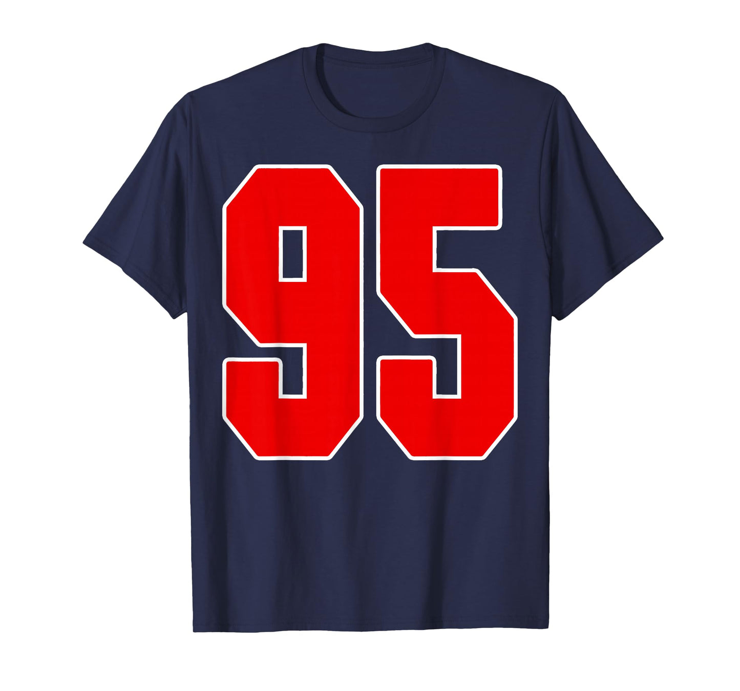 Red Number 95 Jersey Big #95 Uniform Favorite Player T-Shirt