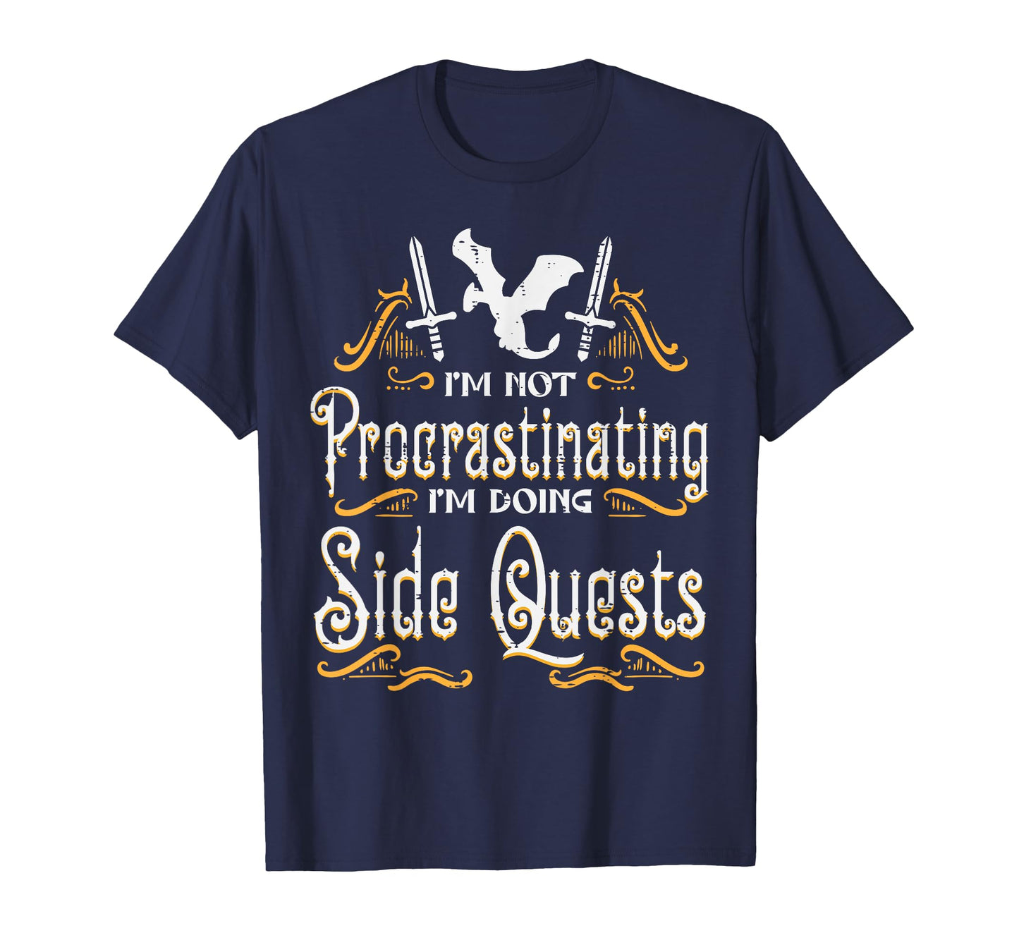 RPG Gamer Not Procrastinating Side Quest Funny Men Boys Kids T-Shirt