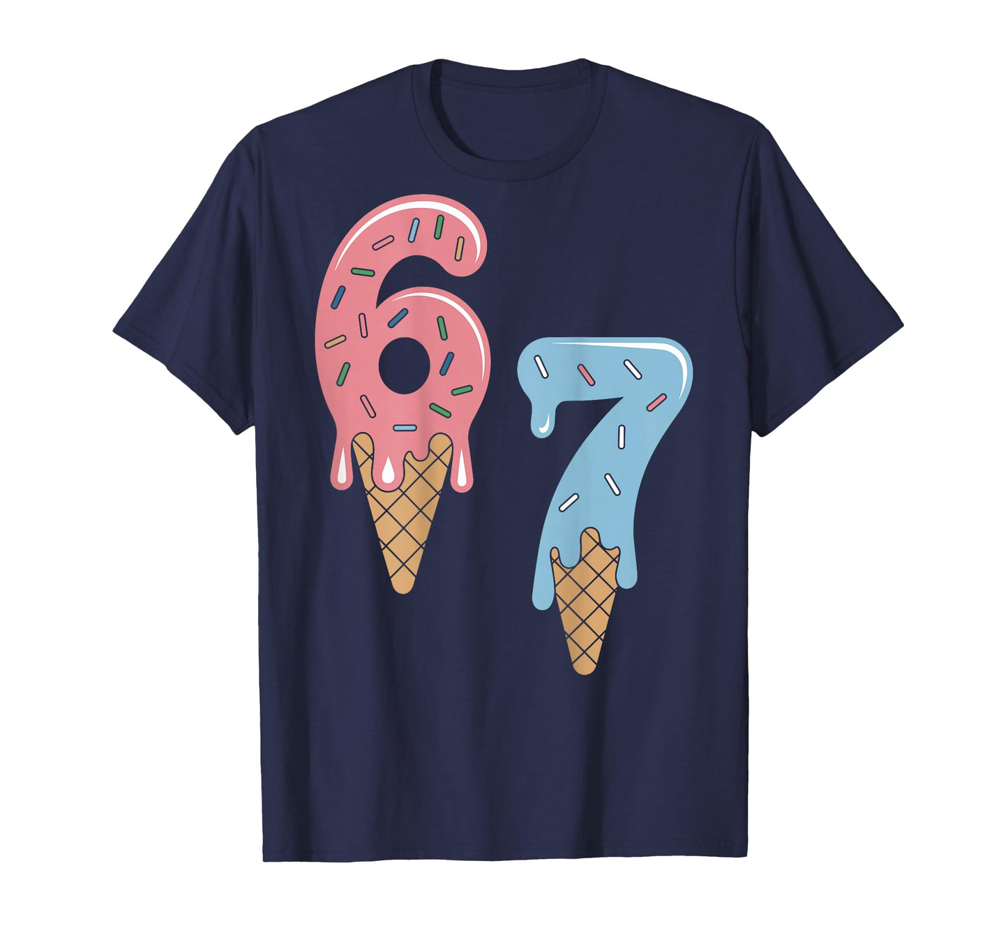 Funny Six Seven Meme 6 7 Shirt Retro T-Shirt