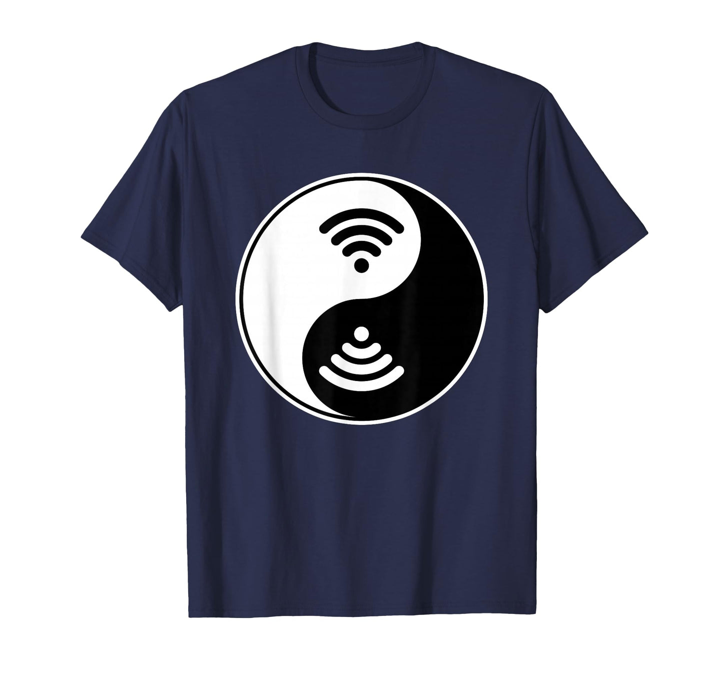 Yin Yang - Wifi Nerd Geek Symbol - Buddhist Zhen Spiritual T-Shirt