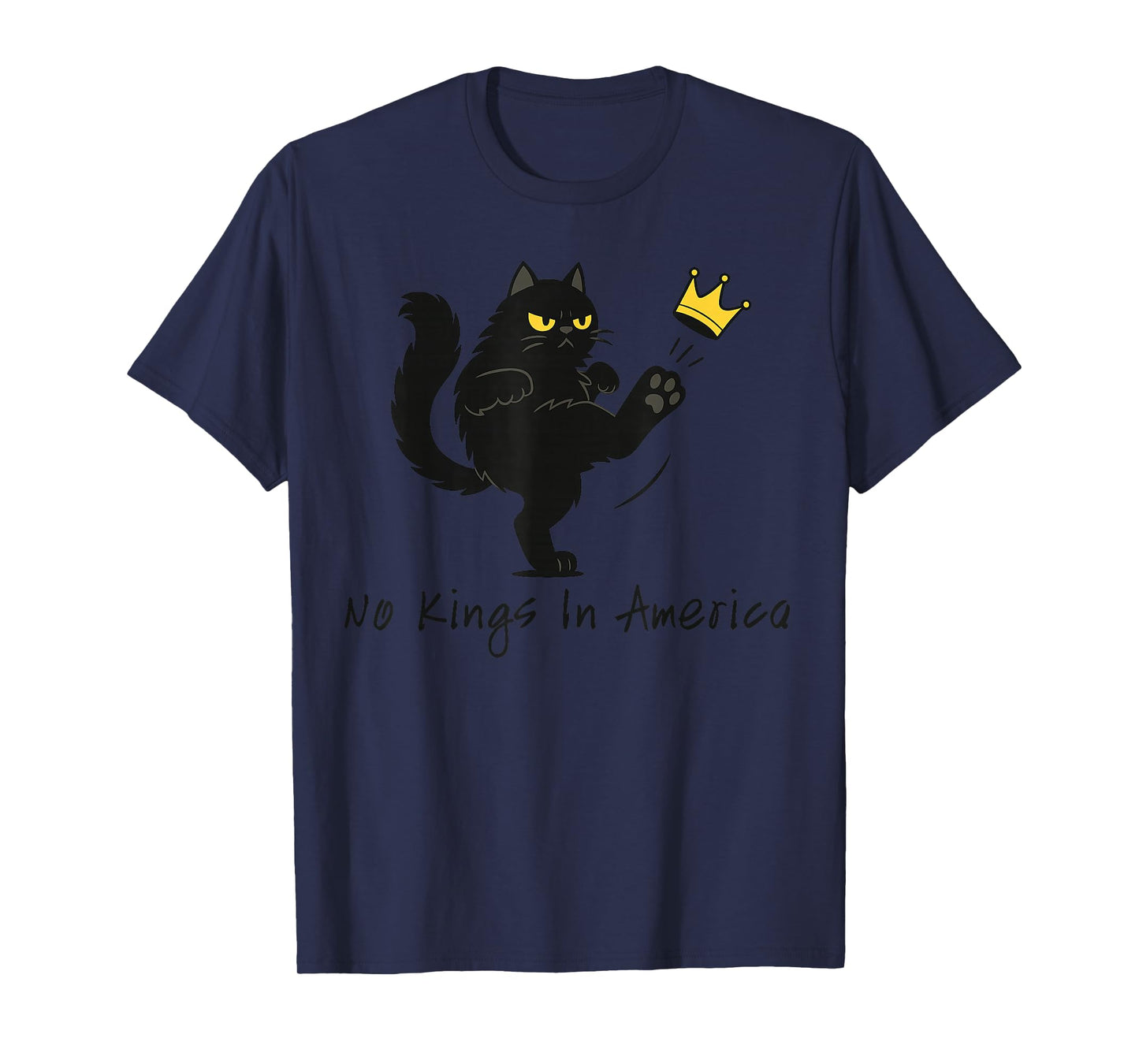 Nope No Kings in America We The People Political Funny Cat T-Shirt