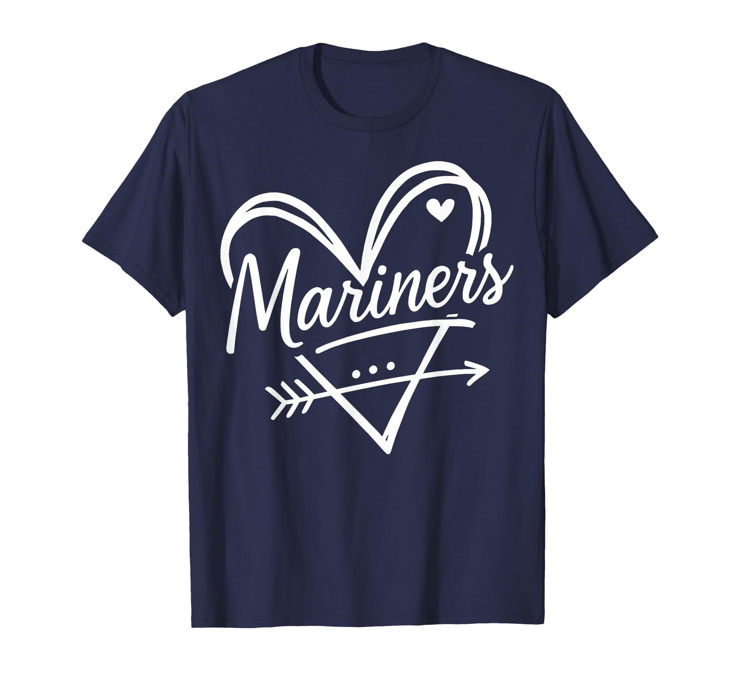 Retro Mariners Heart Arrow Fan Pride Gift for Men Women Kids T-Shirt