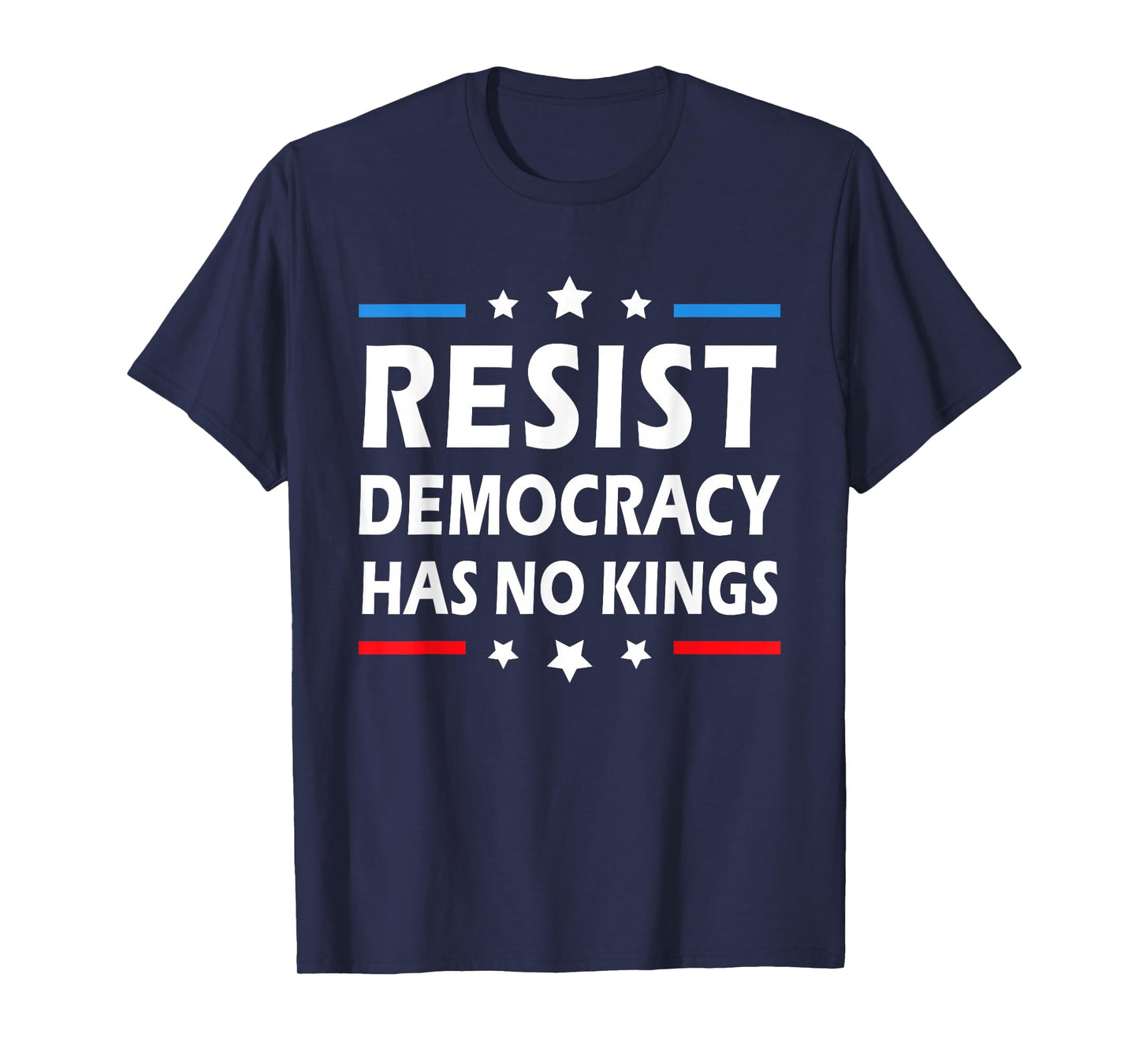 Resist Democracy Has No Kings Vintage Patriotic Political T-Shirt