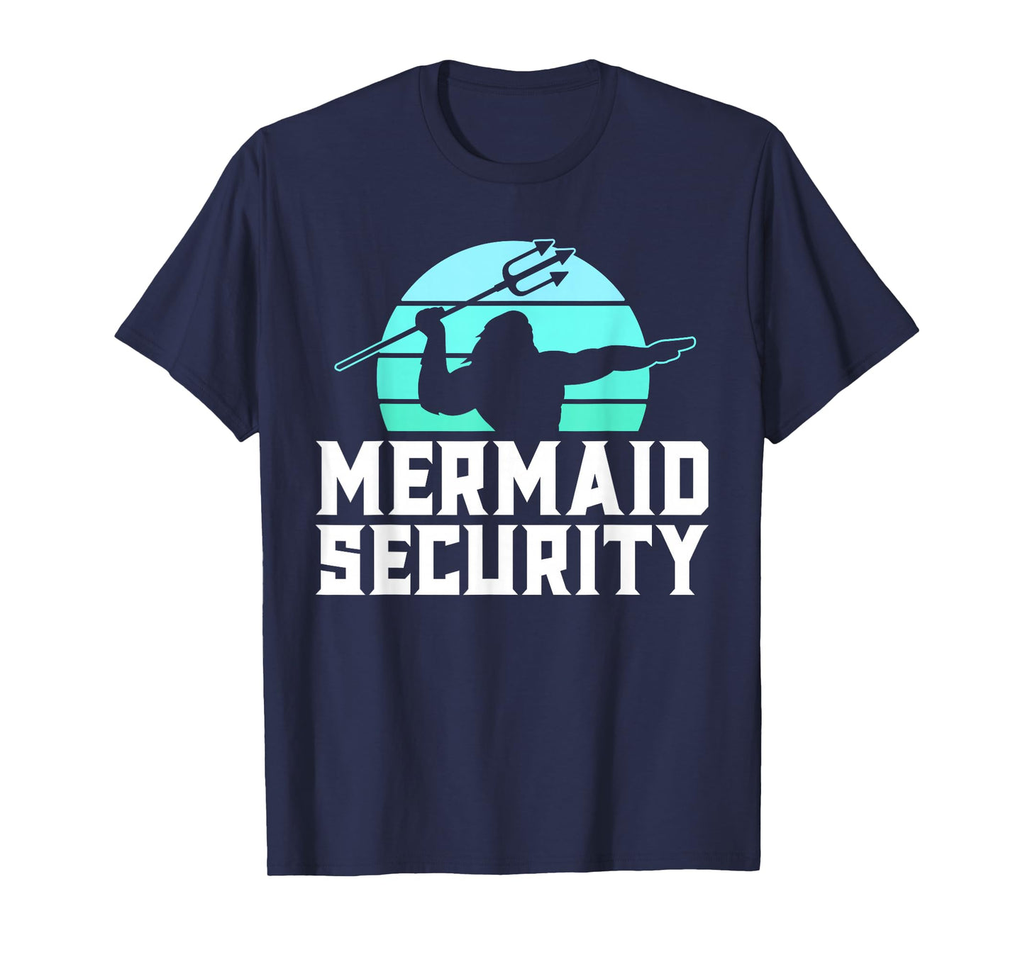 Mermaid Security Vintage Water Polo Shirts Men Swim Gift T-Shirt