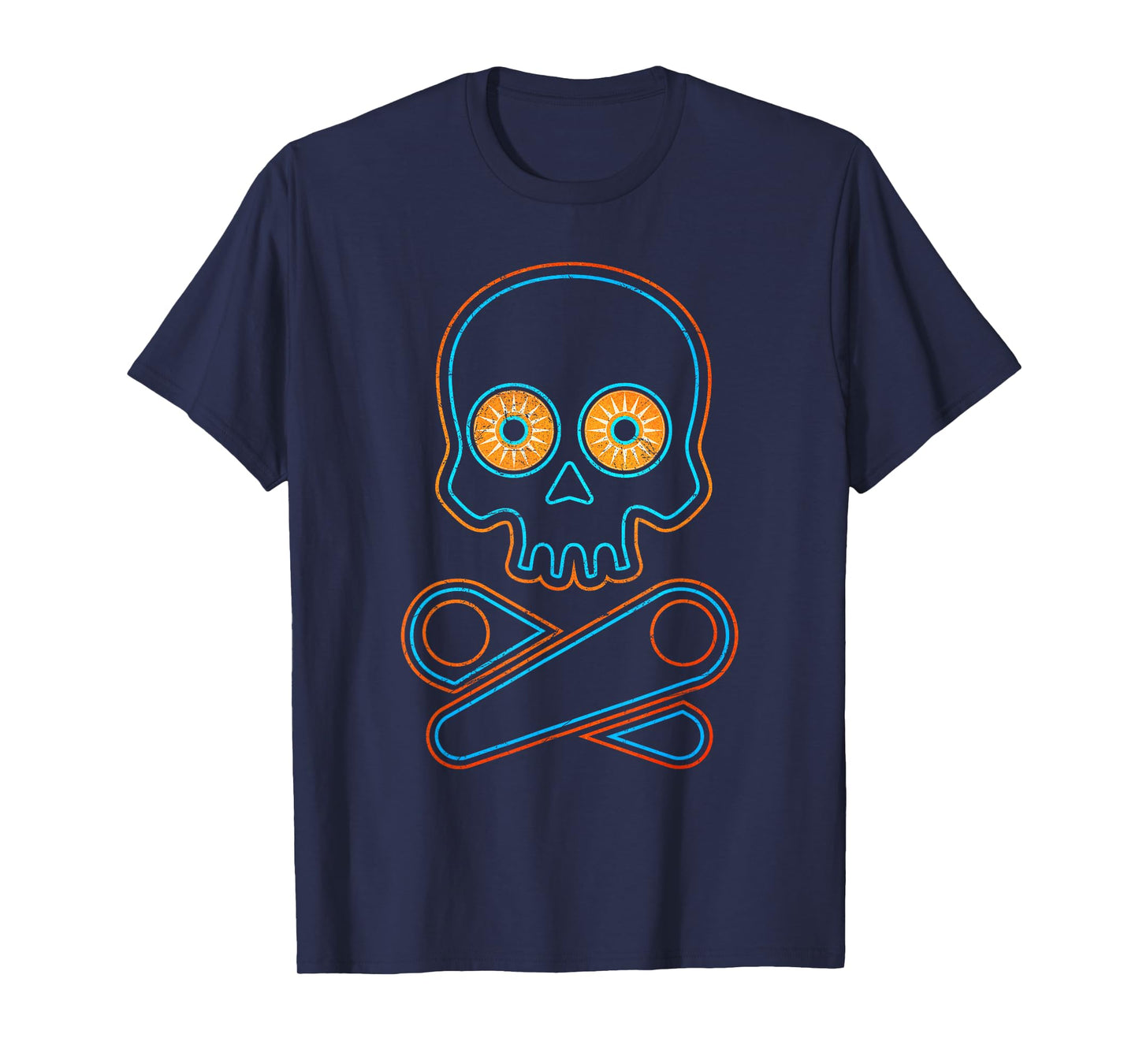 Classic Retro Pinball Design - Pinball Skull Halloween Gift T-Shirt