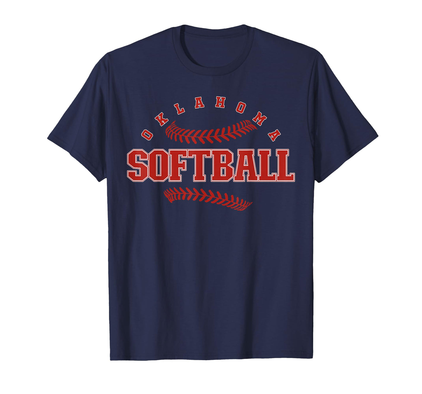 Oklahoma Softball Vintage Mens Kids Team Retro Softball Fan T-Shirt