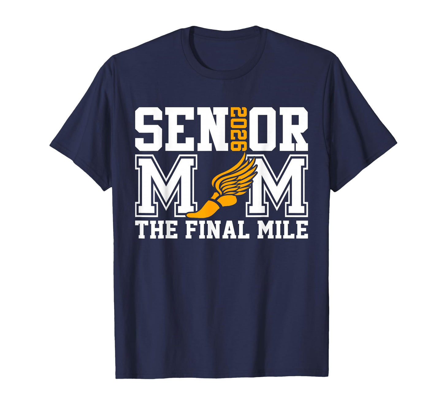 Groovy Senior Mom The Final Mile Cross Country Class of 2026 T-Shirt
