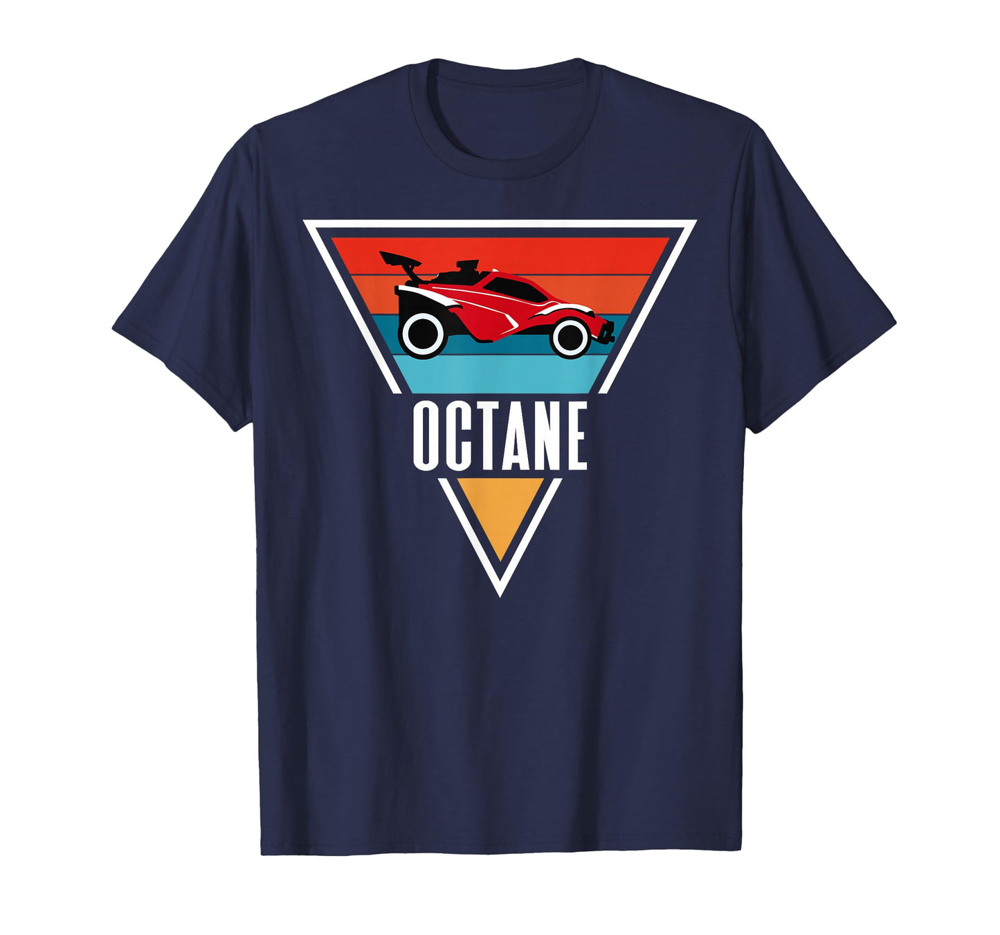 Octane Rocket Soccer Retro Sunset Distressed Graphic Pullove T-Shirt