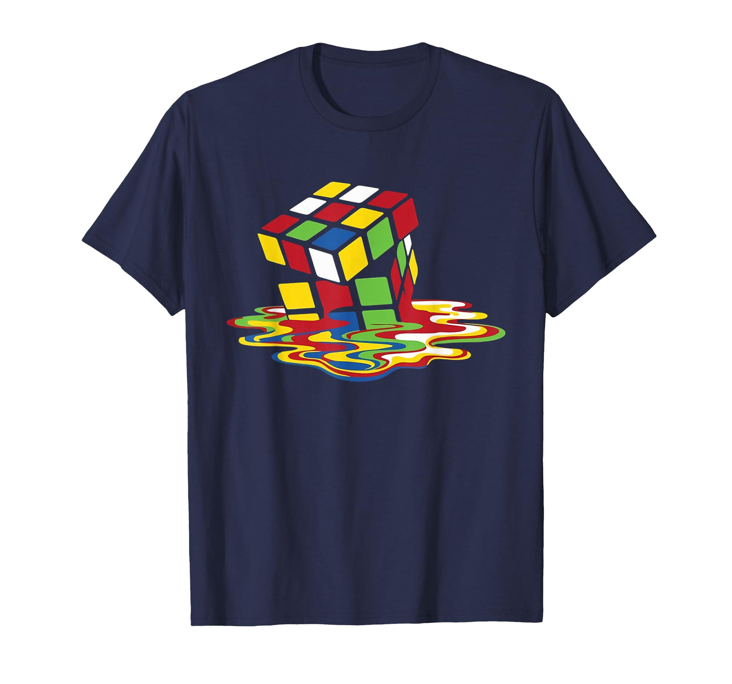 Melting Cube Funny Retro Gaming Rubik Puzzle Nerd Geek Gift T-Shirt
