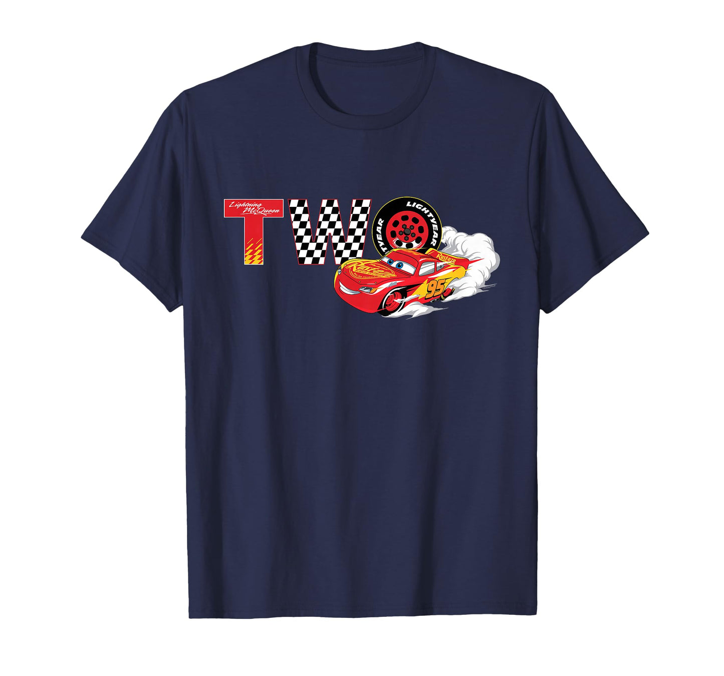 Disney & Pixar's Cars Numbers 2 Second 2nd Birthday Party T-Shirt