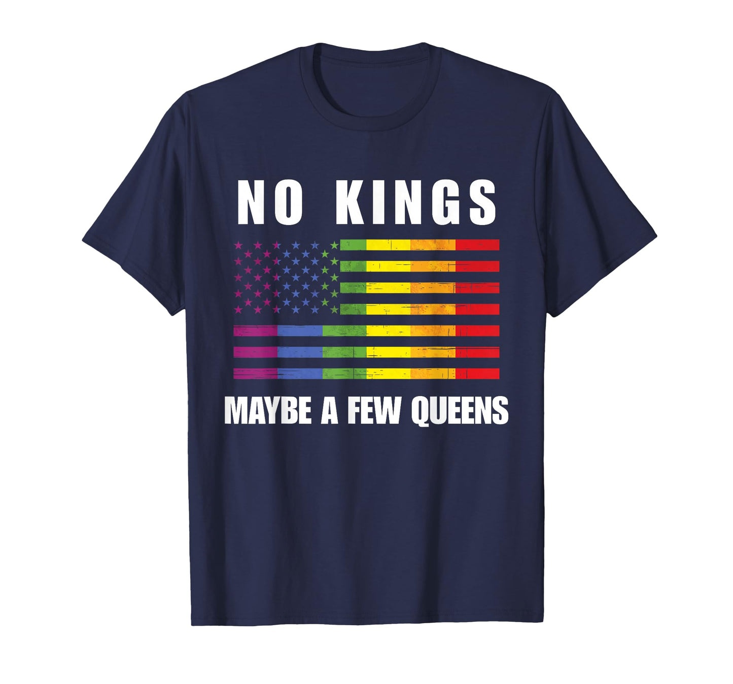 Funny No Kings Anti-Republican Support Trans Rights Humor T-Shirt