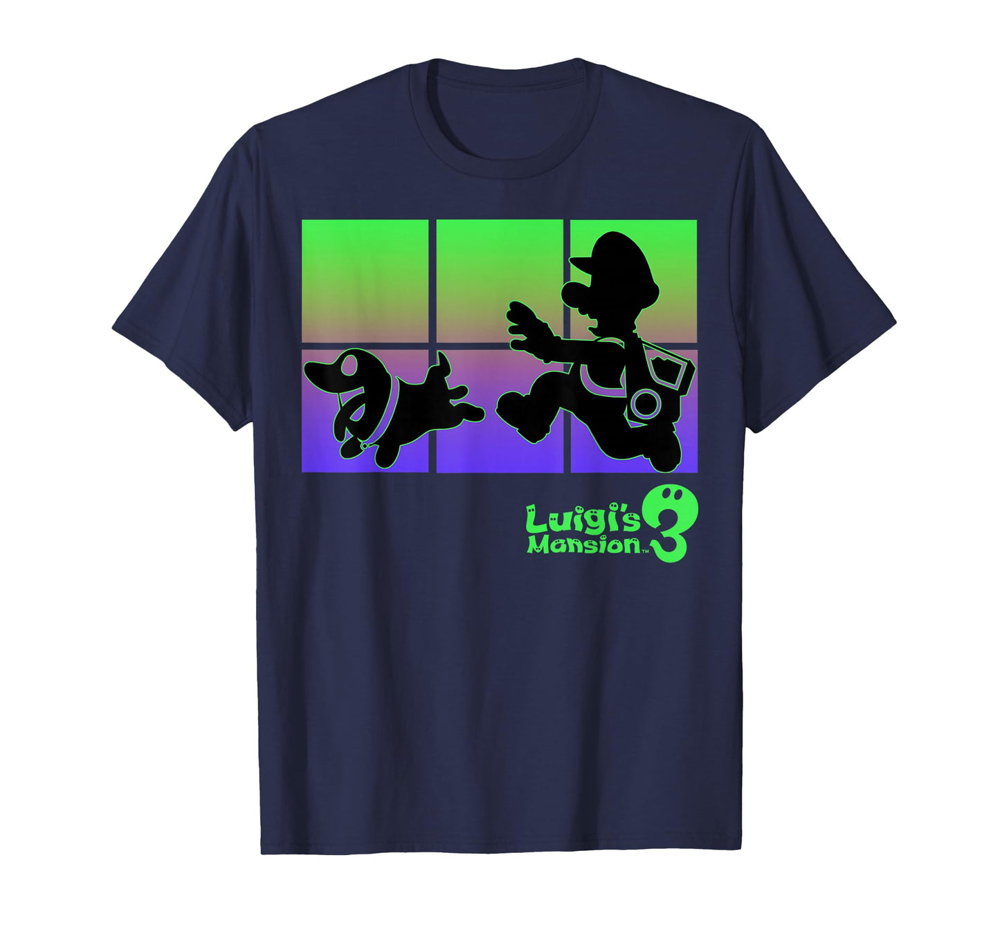 Luigi's Mansion 3 Luigi And Polterpup Silhouette T-Shirt