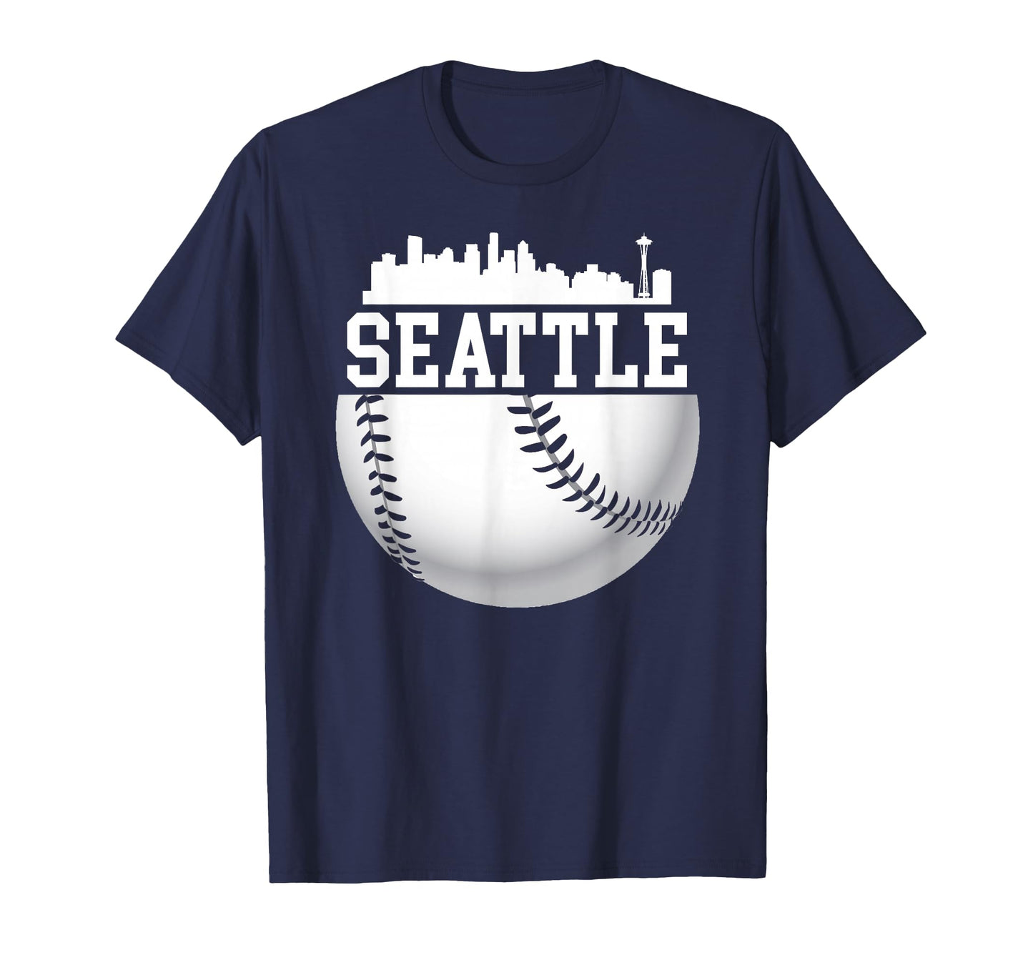 Vintage Downtown Seattle Shirt Baseball Retro Washington T-Shirt