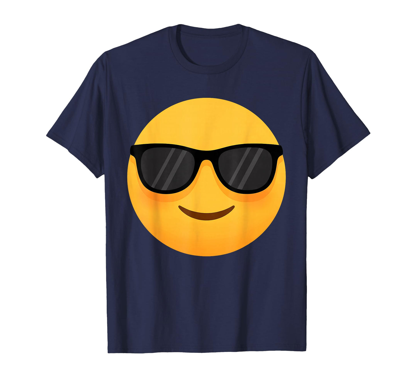 Funny Emoticon Cool Smiling Face with Sunglasses T-Shirt