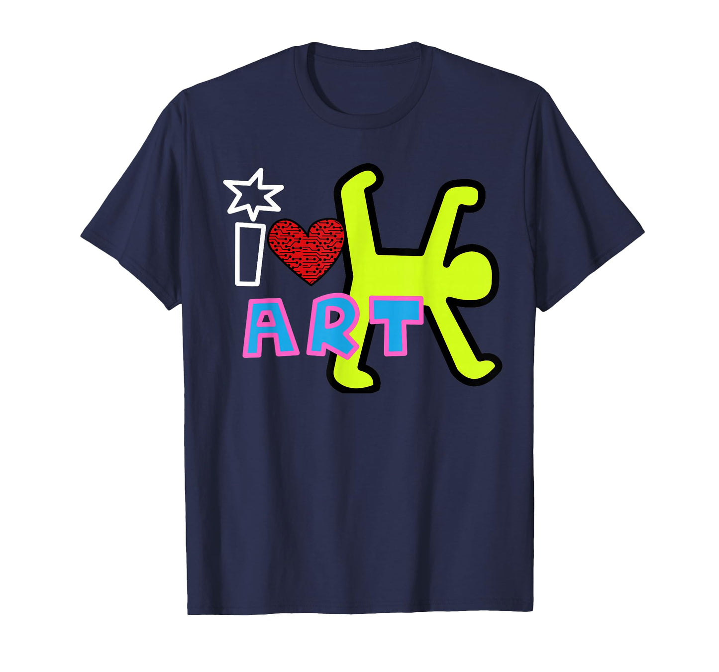Keith Whimsy Graffiti Art, Cartoon Bright, Bold Artistic T-Shirt