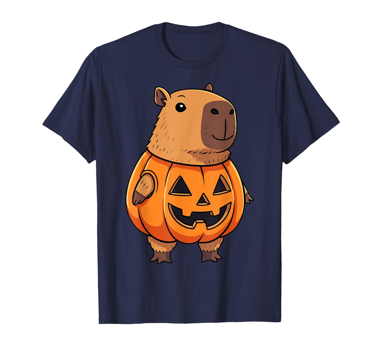 Halloween Capybara Funny Pumpkin Costume T-Shirt
