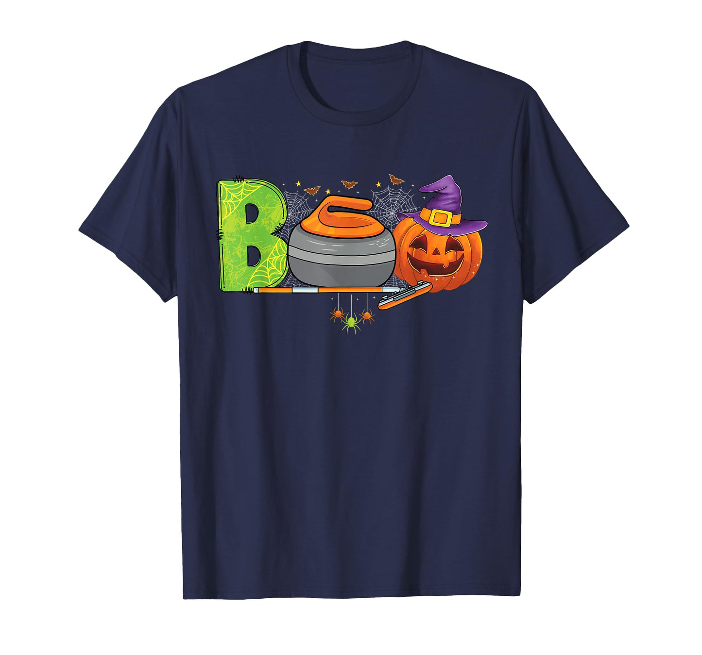 Boo Curling Player ice Sports Curling Halloween costume T-Shirt