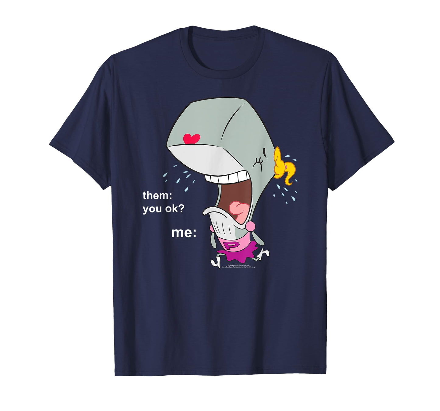 SpongeBob SquarePants Pearl Crying Meme Cartoon T-Shirt