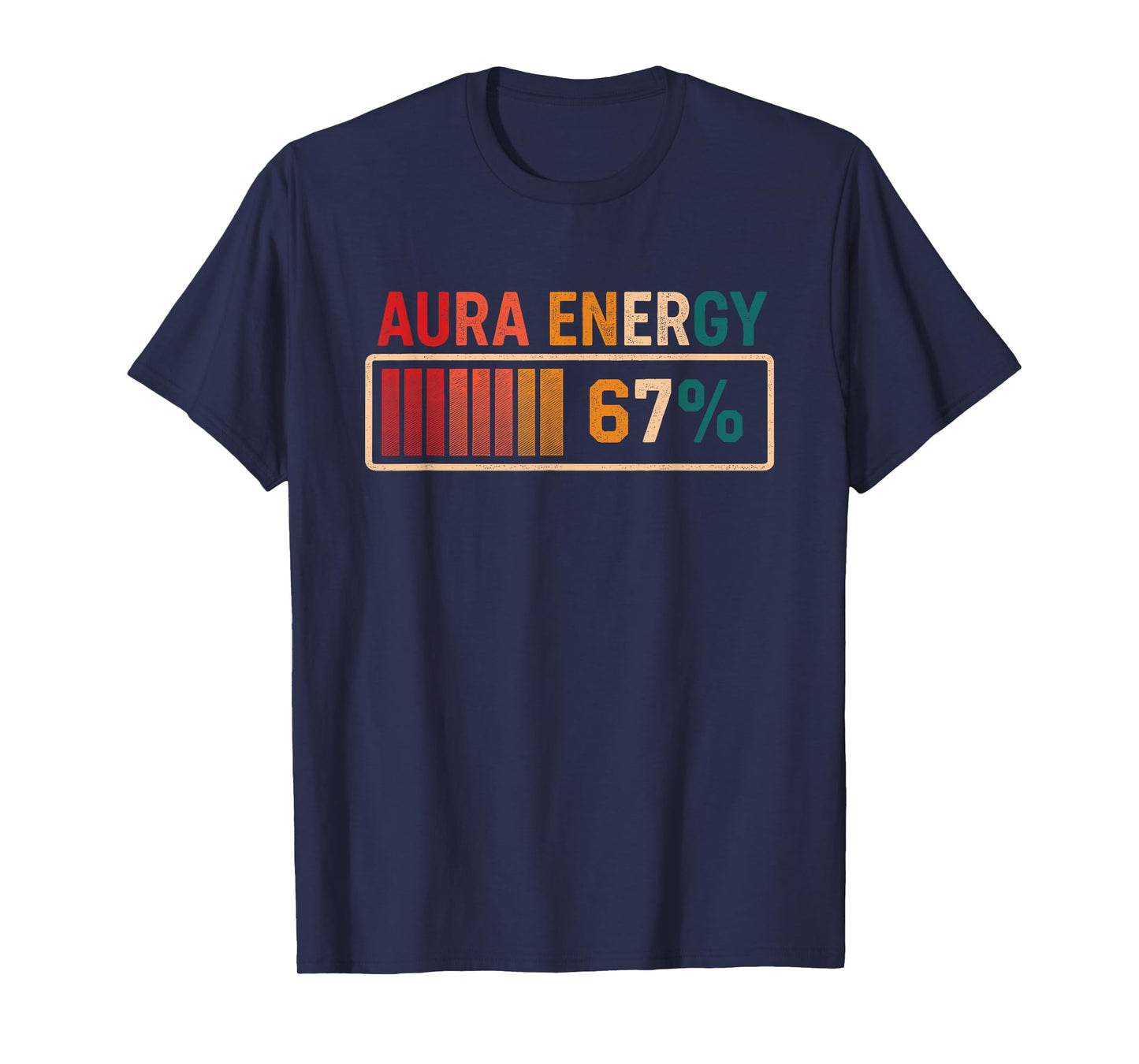 Six Seven Meme Funny 67 Aura Gen Alpha Slang Retro T-Shirt