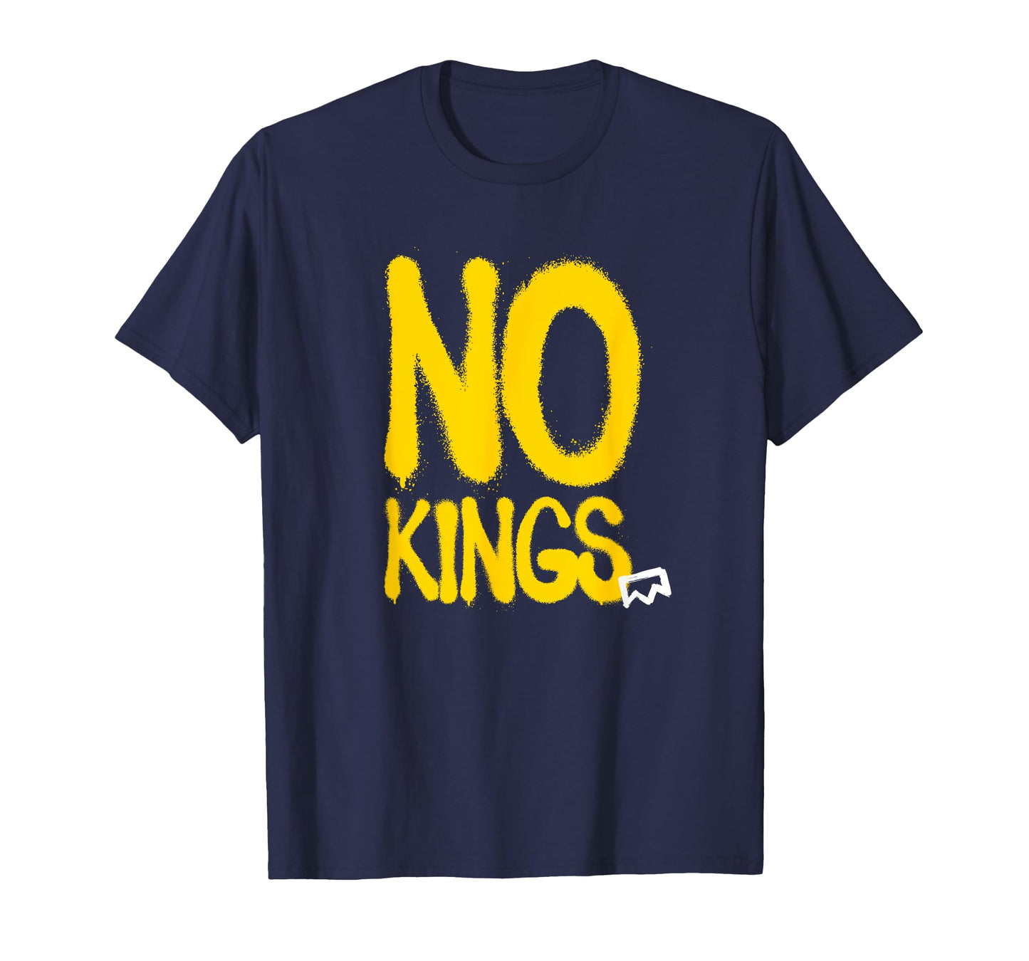 Graffiti-style "NO KINGS!" bold yellow design T-Shirt