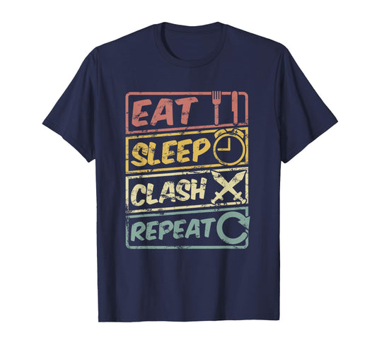 Eat Sleep Clash Repeat Shirt Mobile Gaming Colours T-Shirt