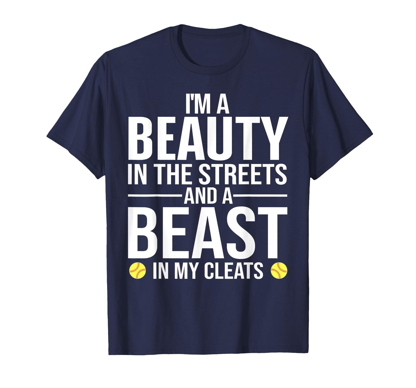 Funny Softball Design For Women Girls Softball Team Player T-Shirt