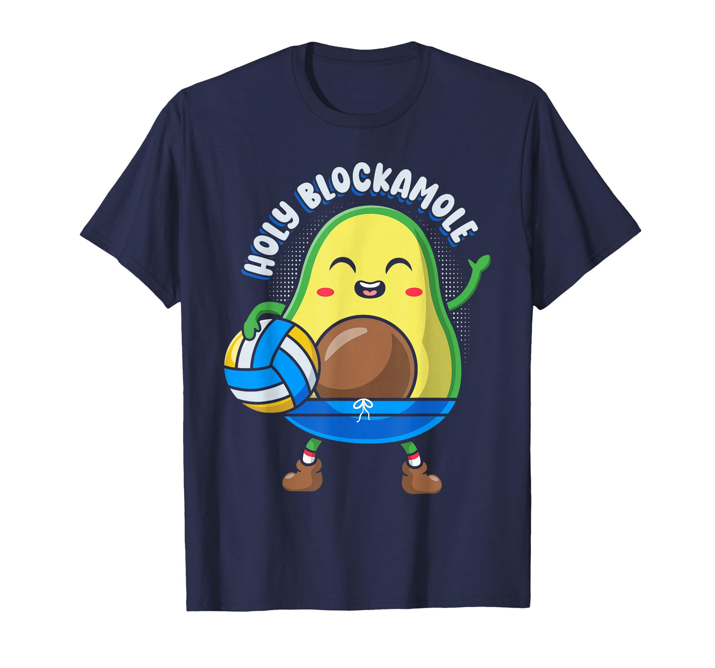 Funny Volleyball Avocado Lover Holy Blockamole T-Shirt