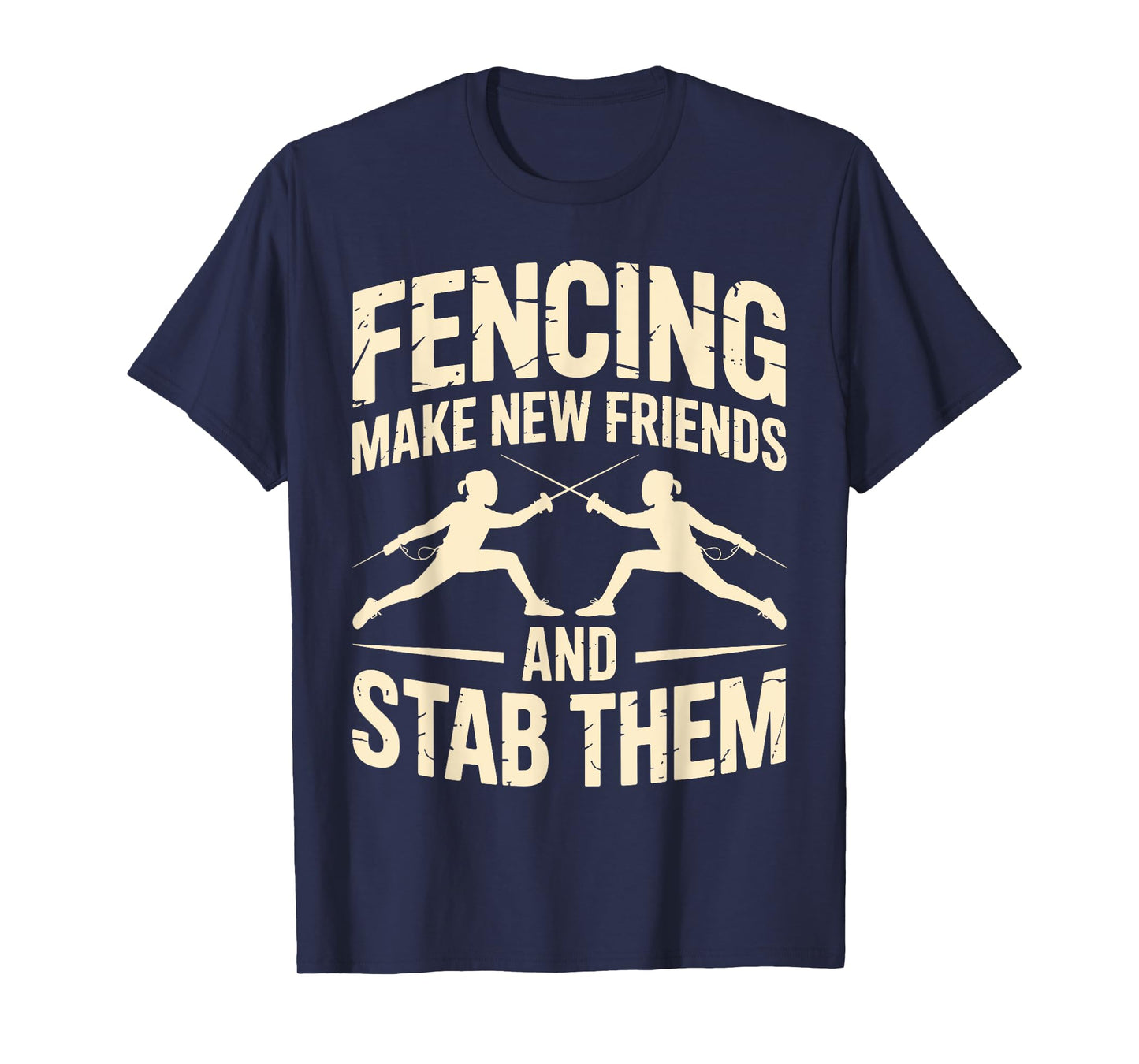 Funny Fencing Art For Men Women Kids Fencer Fencing Sport T-Shirt