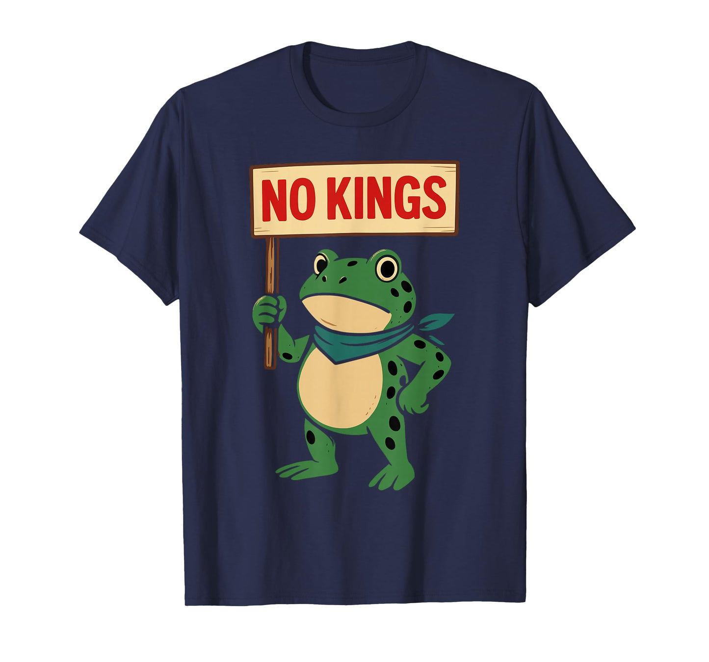 No Kings Frog Portland Frog Protest Vintage for Men Women T-Shirt