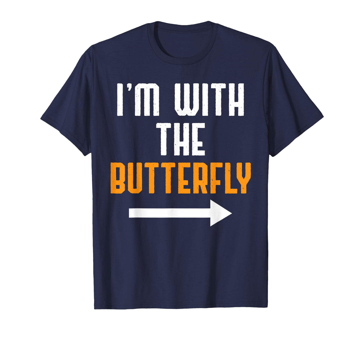 I'm With The Butterfly Costume Funny Halloween Couple T-Shirt