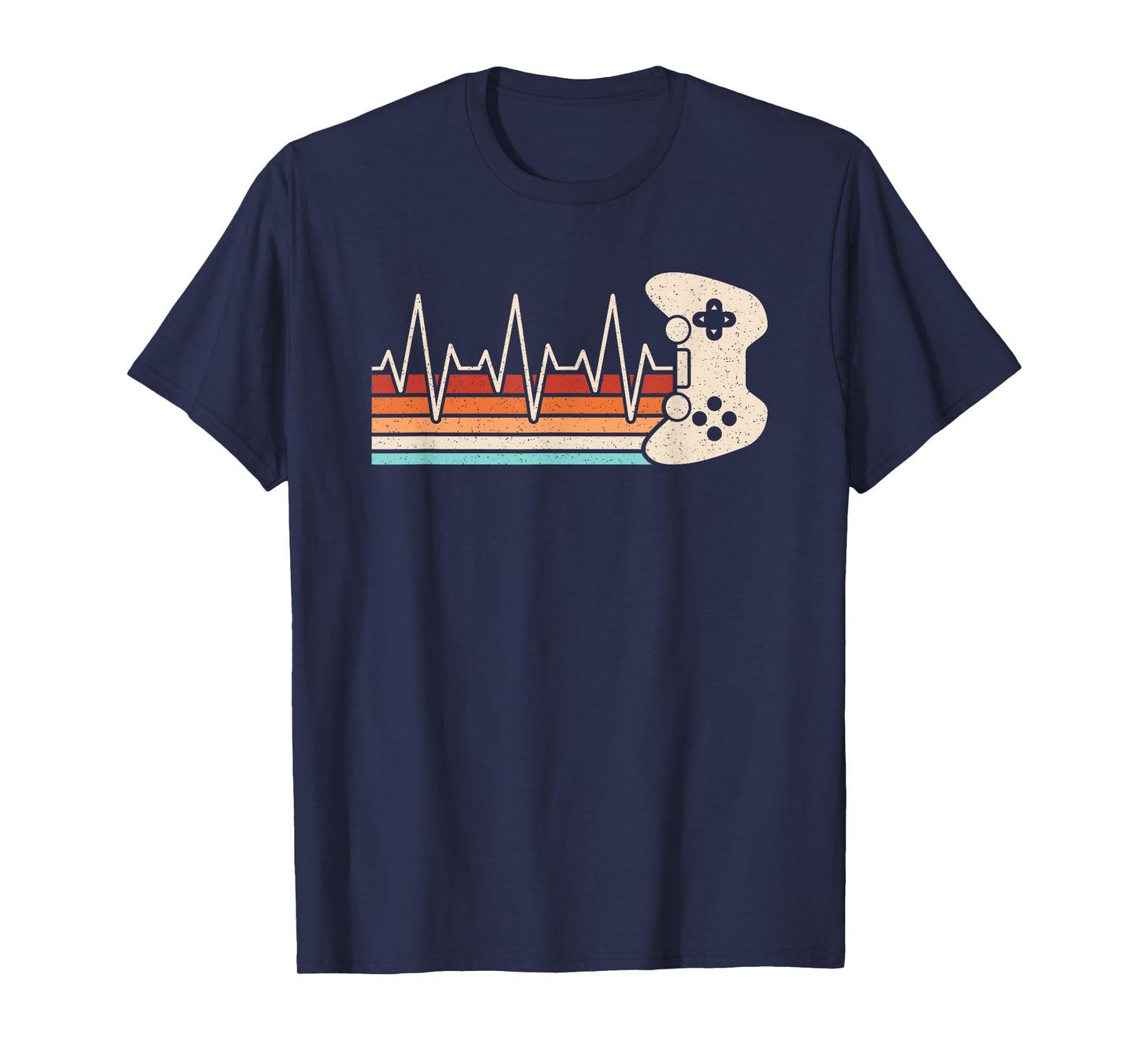 Gamer Heartbeat Video Games Retro Gaming Controller Boys Men T-Shirt