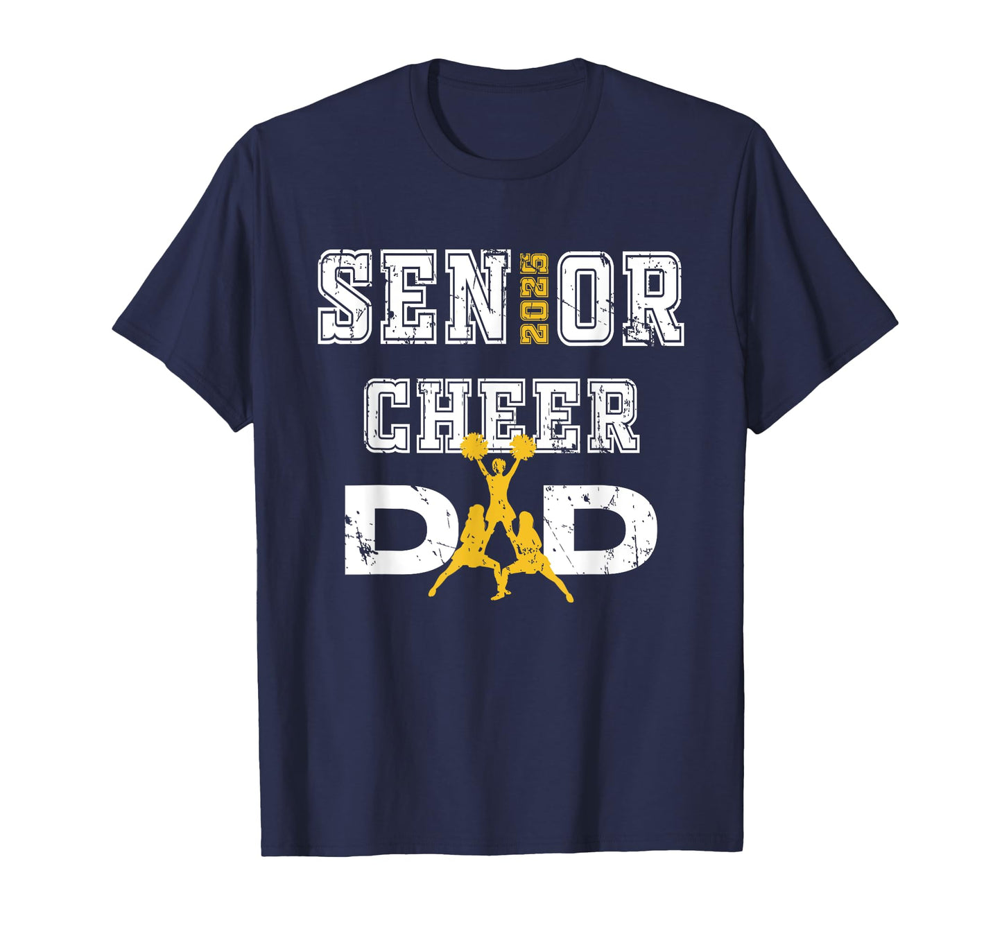Senior Cheer Dad Class Of 2025 Graduate Father Cheerleader T-Shirt