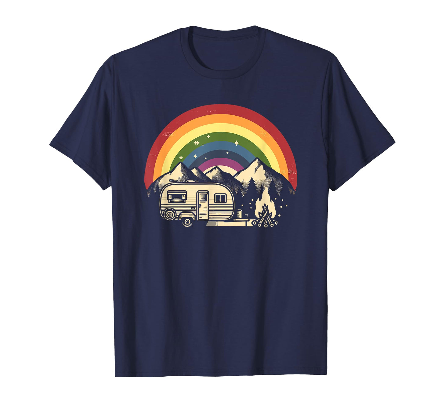 LGBT Camping Rainbow Gay Flag Pride Camper Camping Month T-Shirt