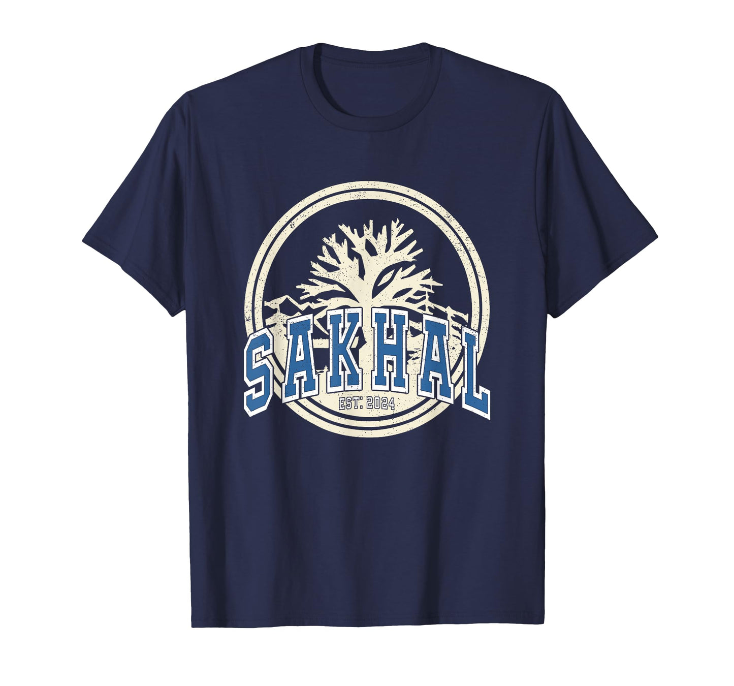 Sakhal Varsity Dayz Mountains Nature Camping Gamer Gift T-Shirt