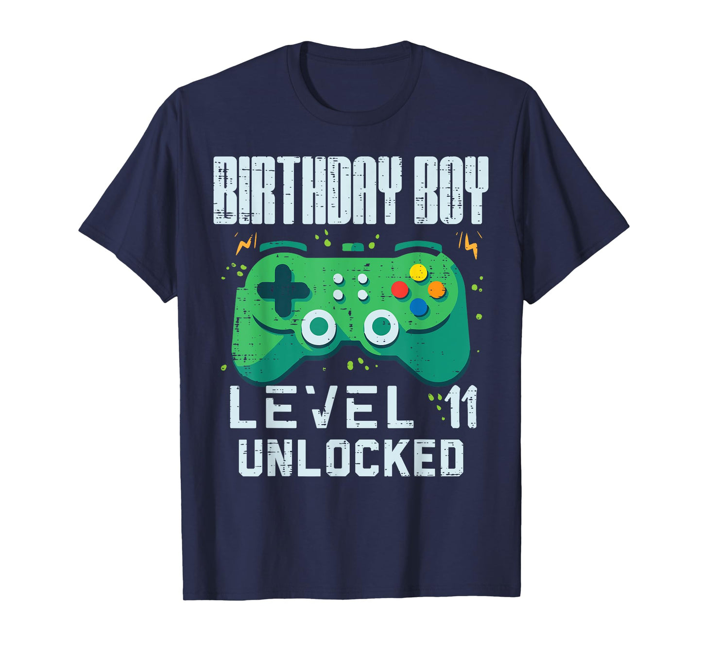 Birthday Boy Level 11 Unlocked Gamer Controller 11th Bday T-Shirt