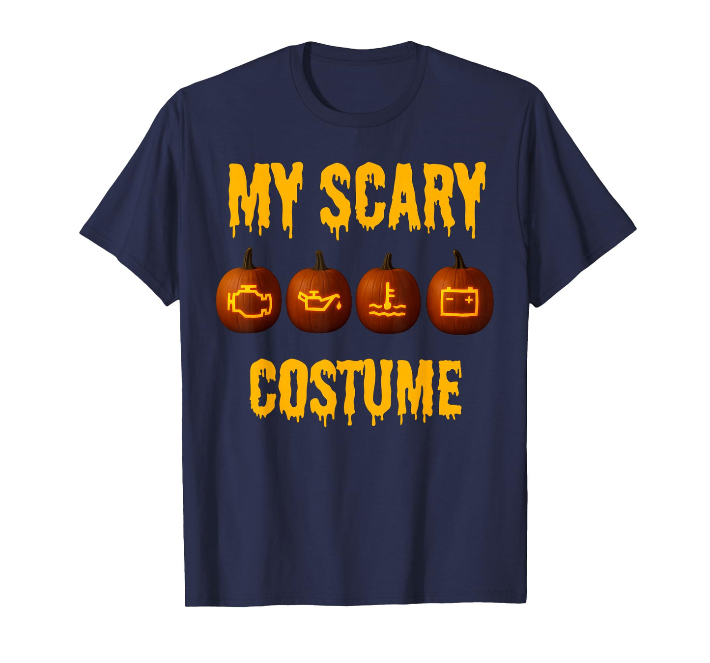 Halloween Car Warning Lights Scary Costume T-Shirt