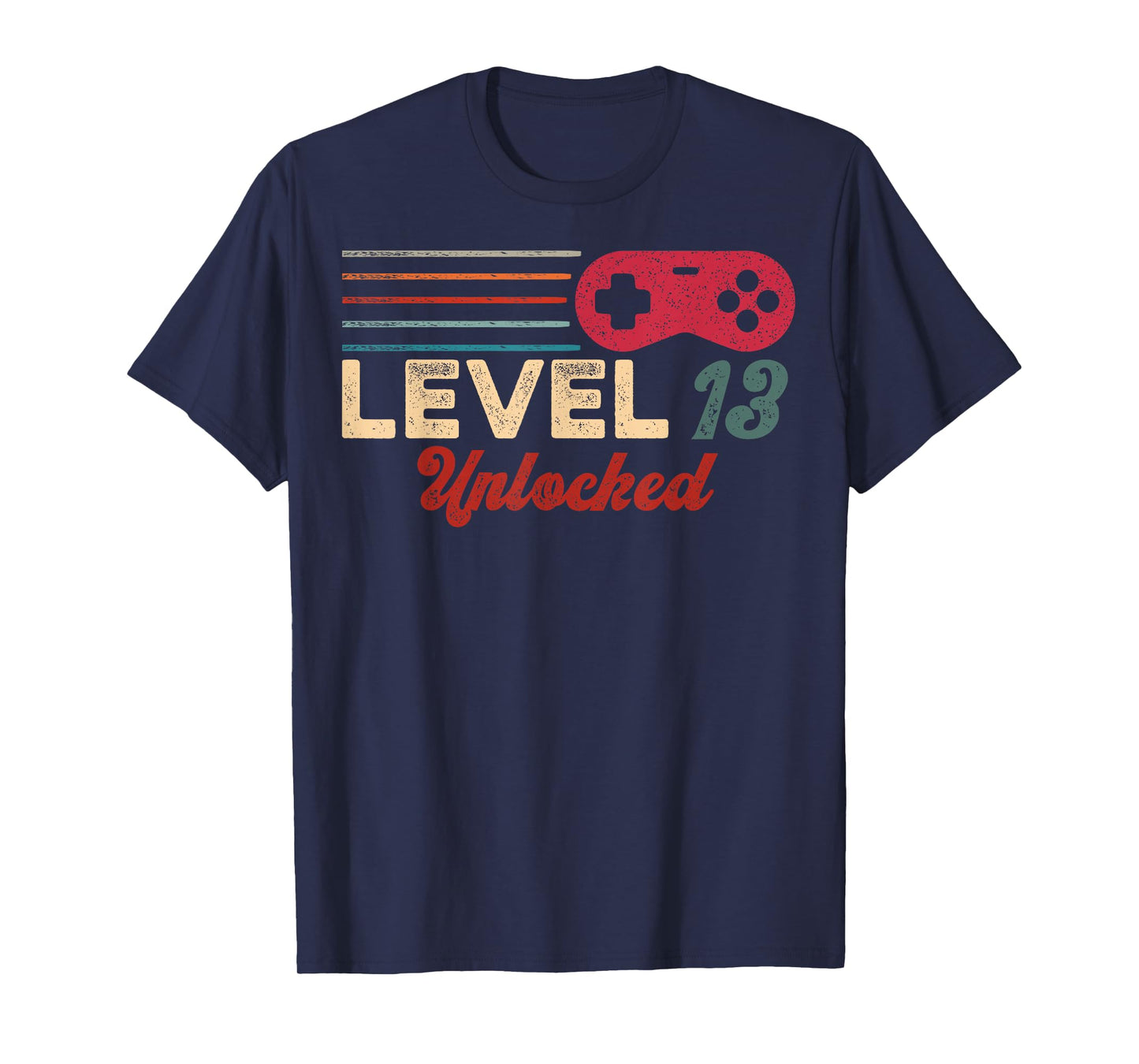 Retro Unlocked Level 13 Birthday Boy Video Game Controller T-Shirt