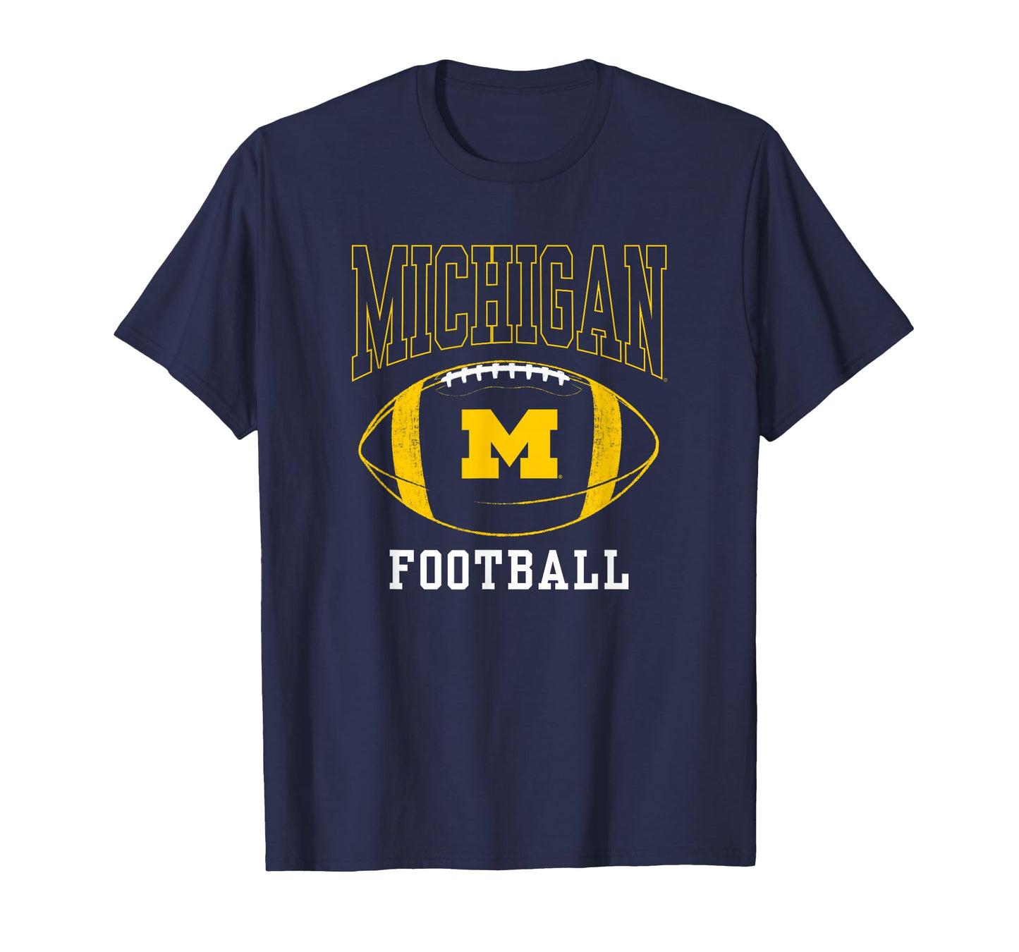 University of Michigan Wolverines U of M Football Ball T-Shirt