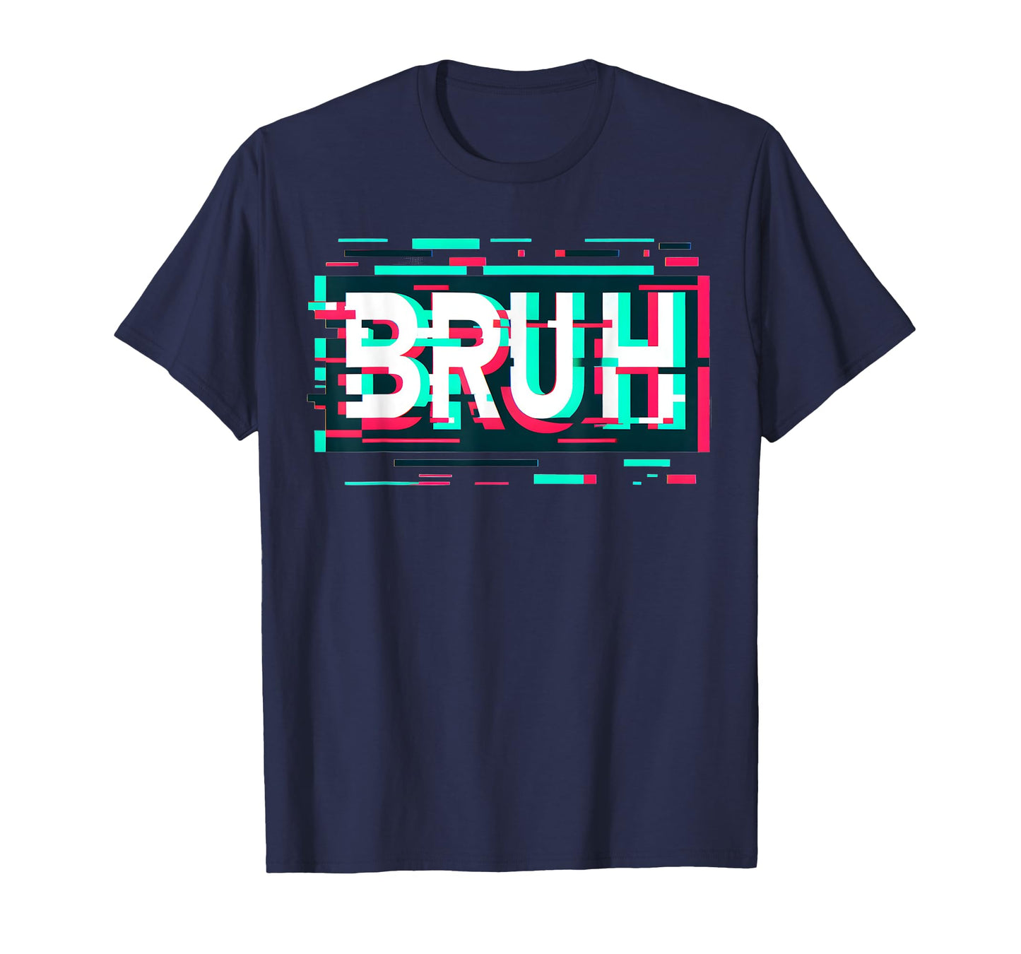 Glitch Aesthetic Gamer Bruh Meme Boys Mens Funny Saying T-Shirt