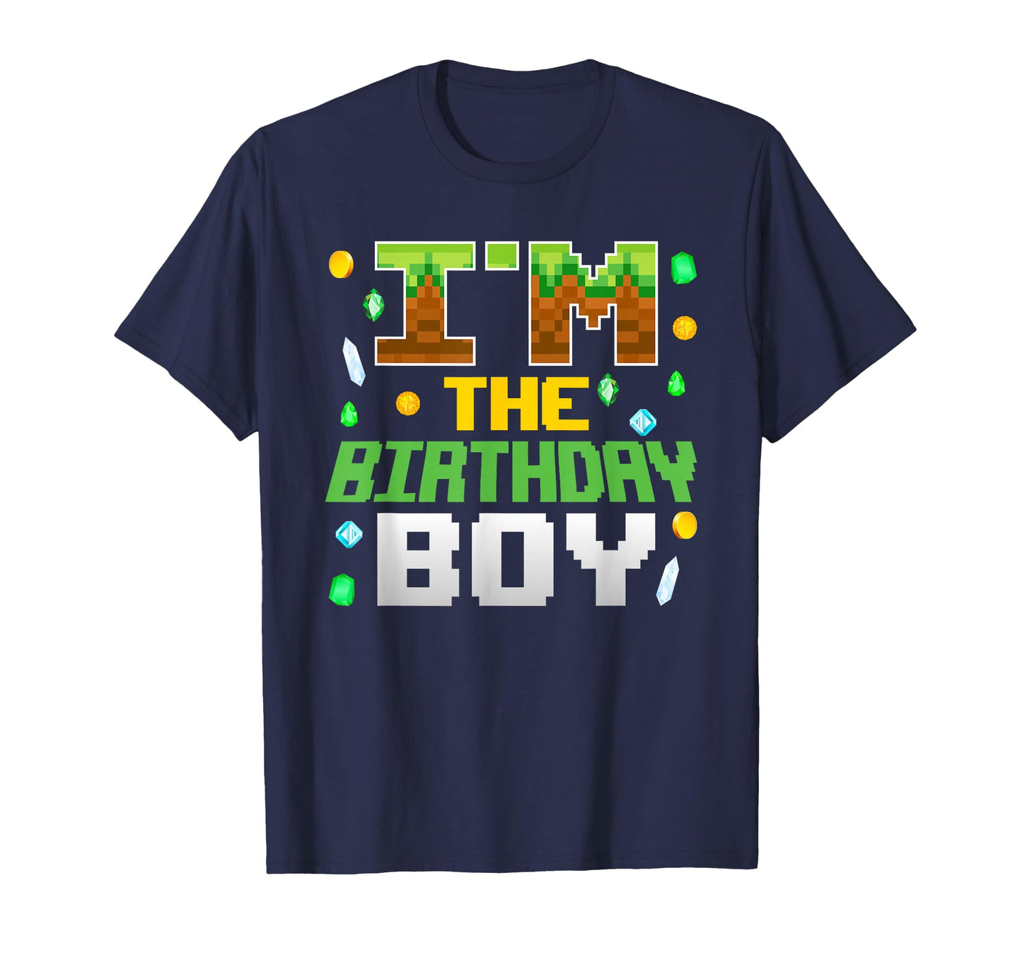 I'm The Birthday Boy Video Gamer Pixel Number Birthday Party T-Shirt