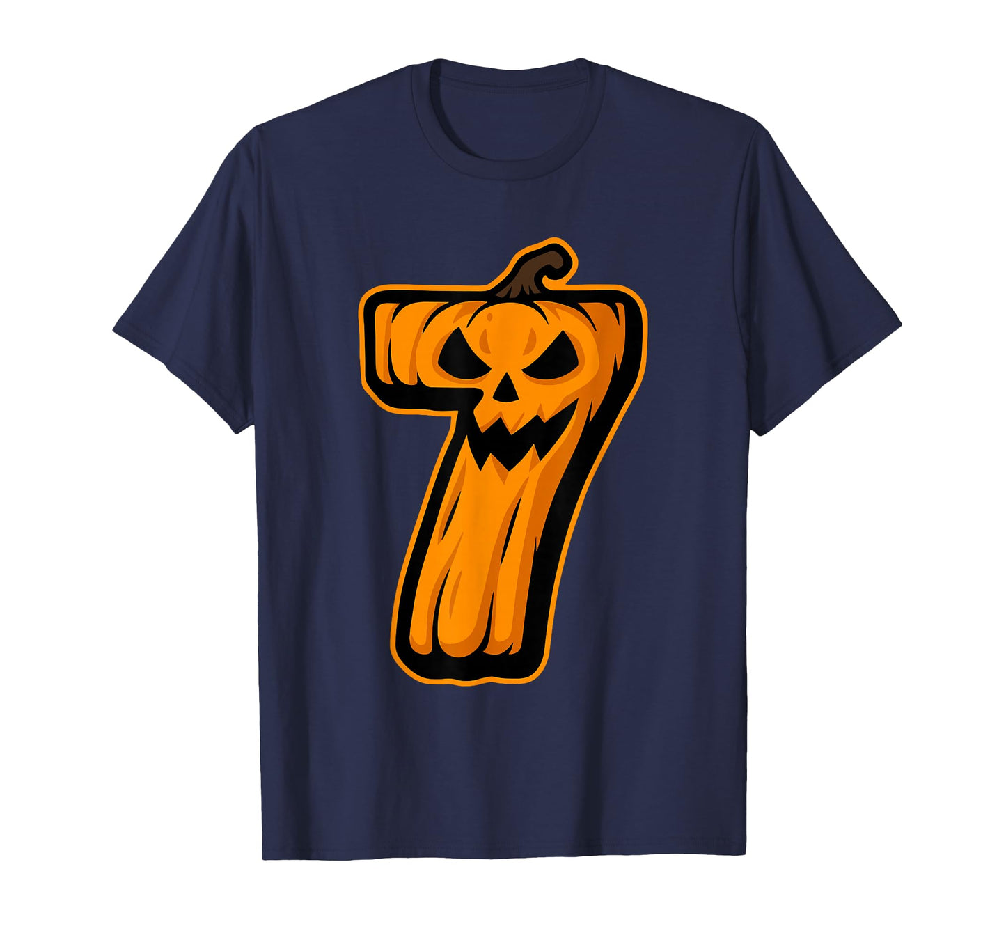 Couple Halloween Costume Duo Costume 6 7 Pumpkin Number 7 T-Shirt