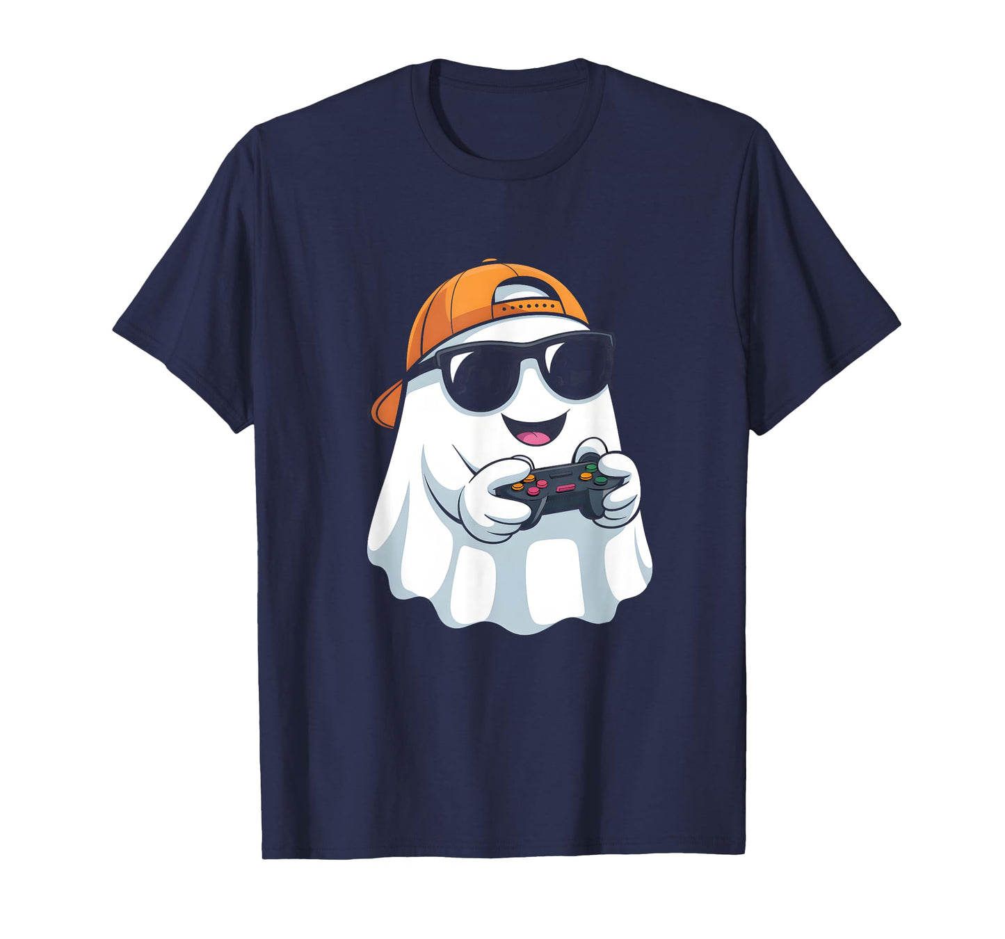 Halloween Boys Kids Ghost Gamer Scary Costume Gaming Men T-Shirt