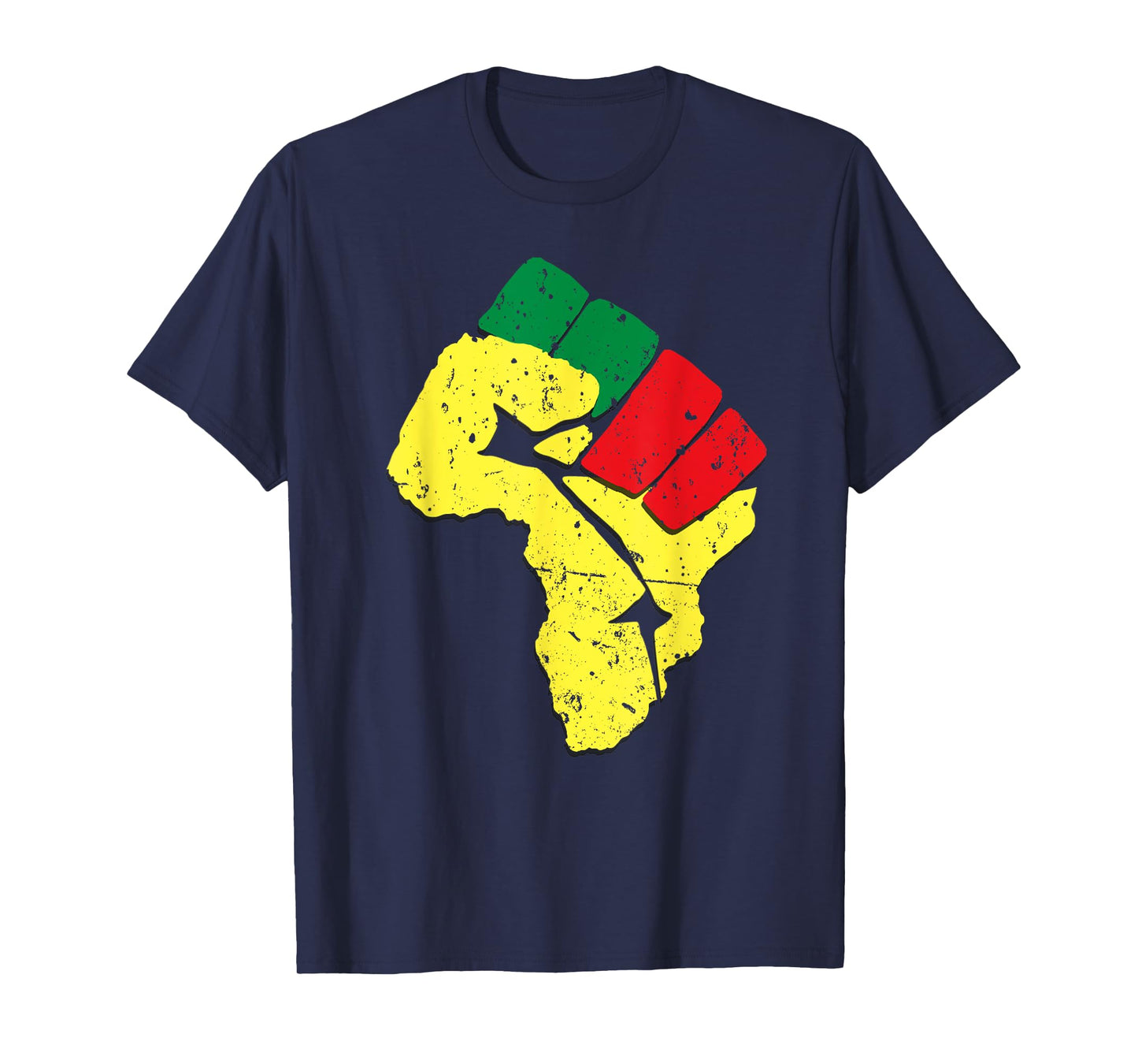 Black History Shirt Pan African Flag Colors Resist Fist T-Shirt