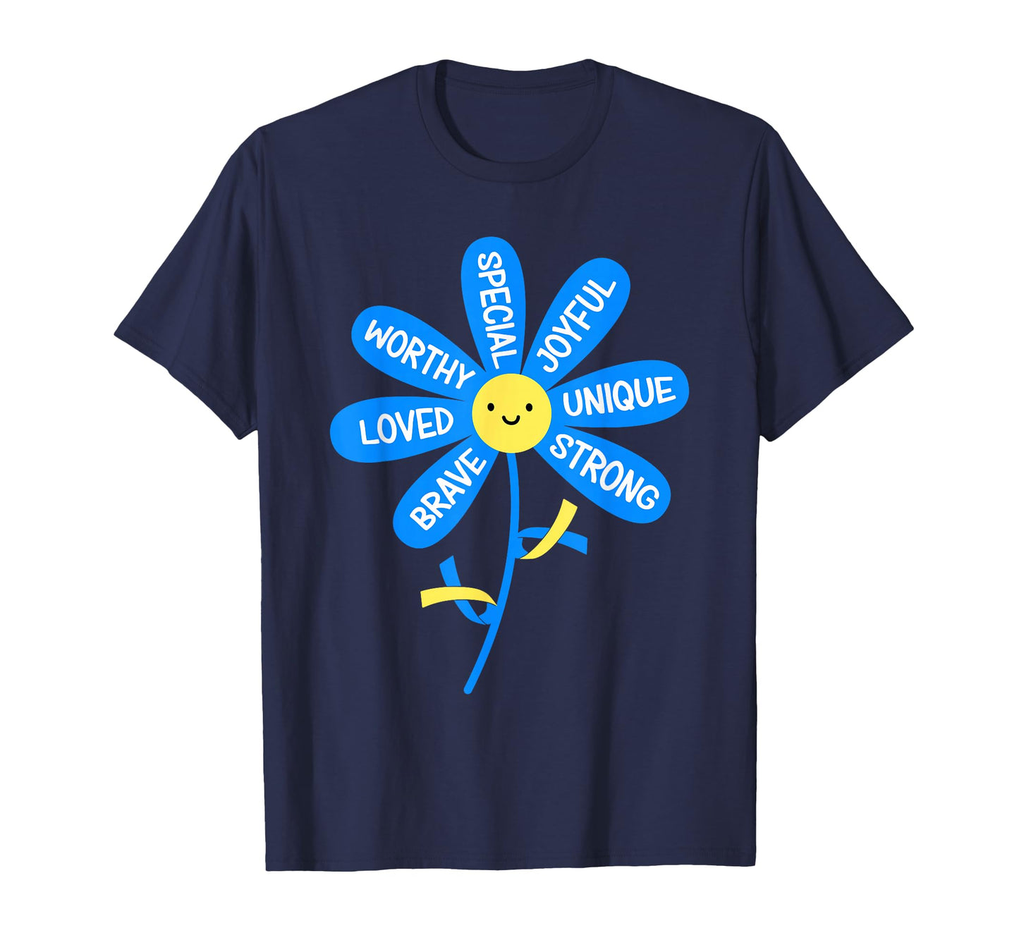 Down Syndrome Awareness Flower Inspirational Trisomy 21 Cute T-Shirt