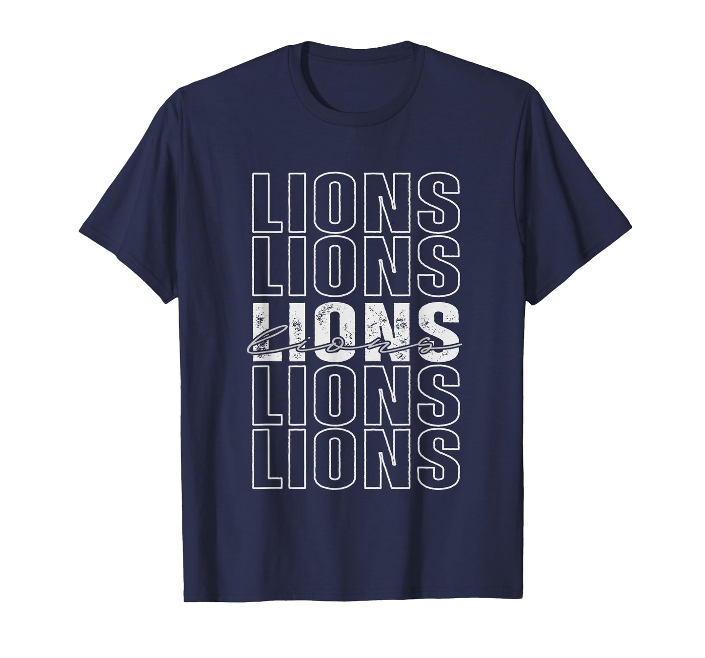 in My Lions Teacher Era Pride Back to School Mascot Groovy T-Shirt