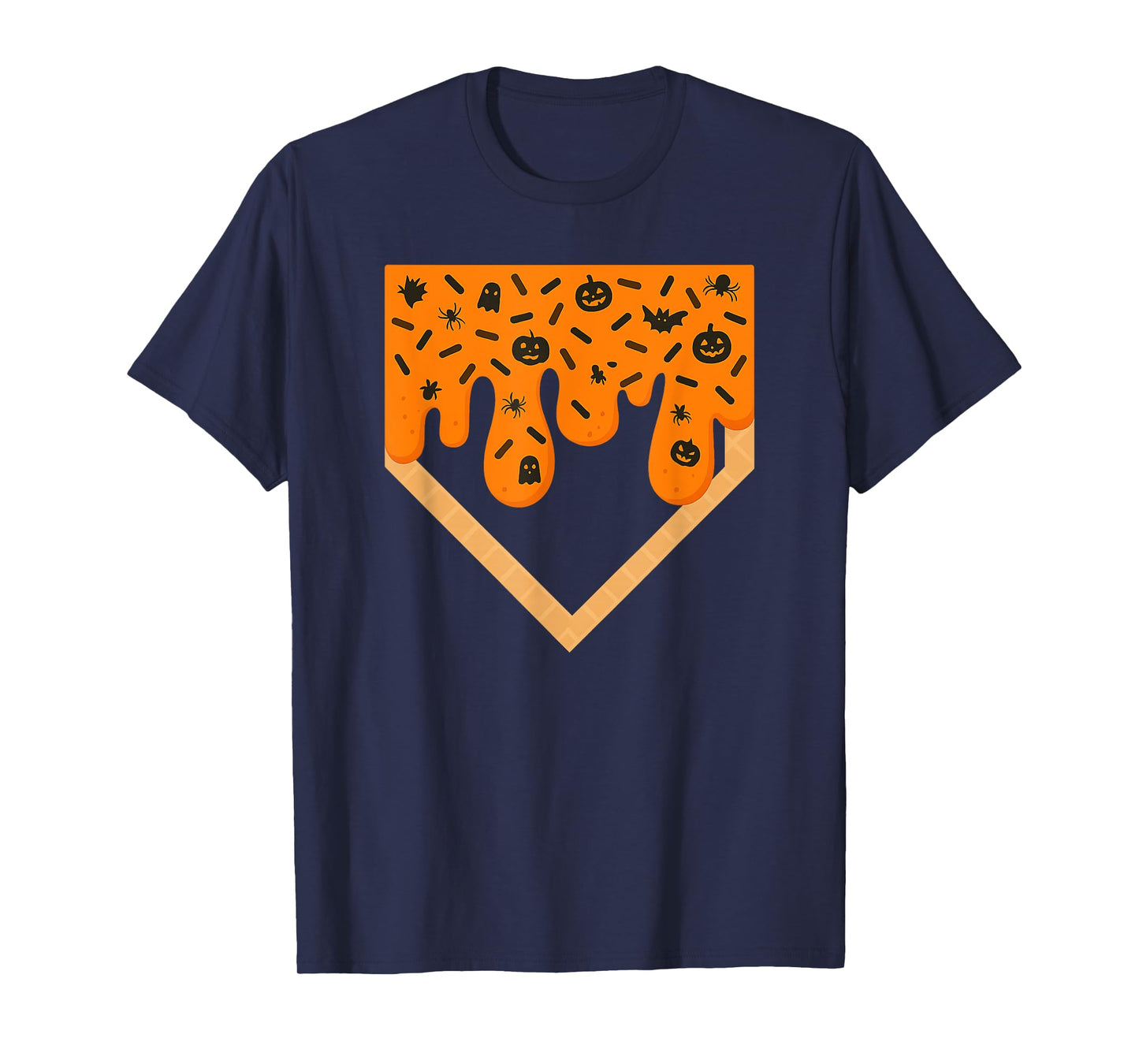Ice Cream Spooky Baseball Halloween T-Shirt